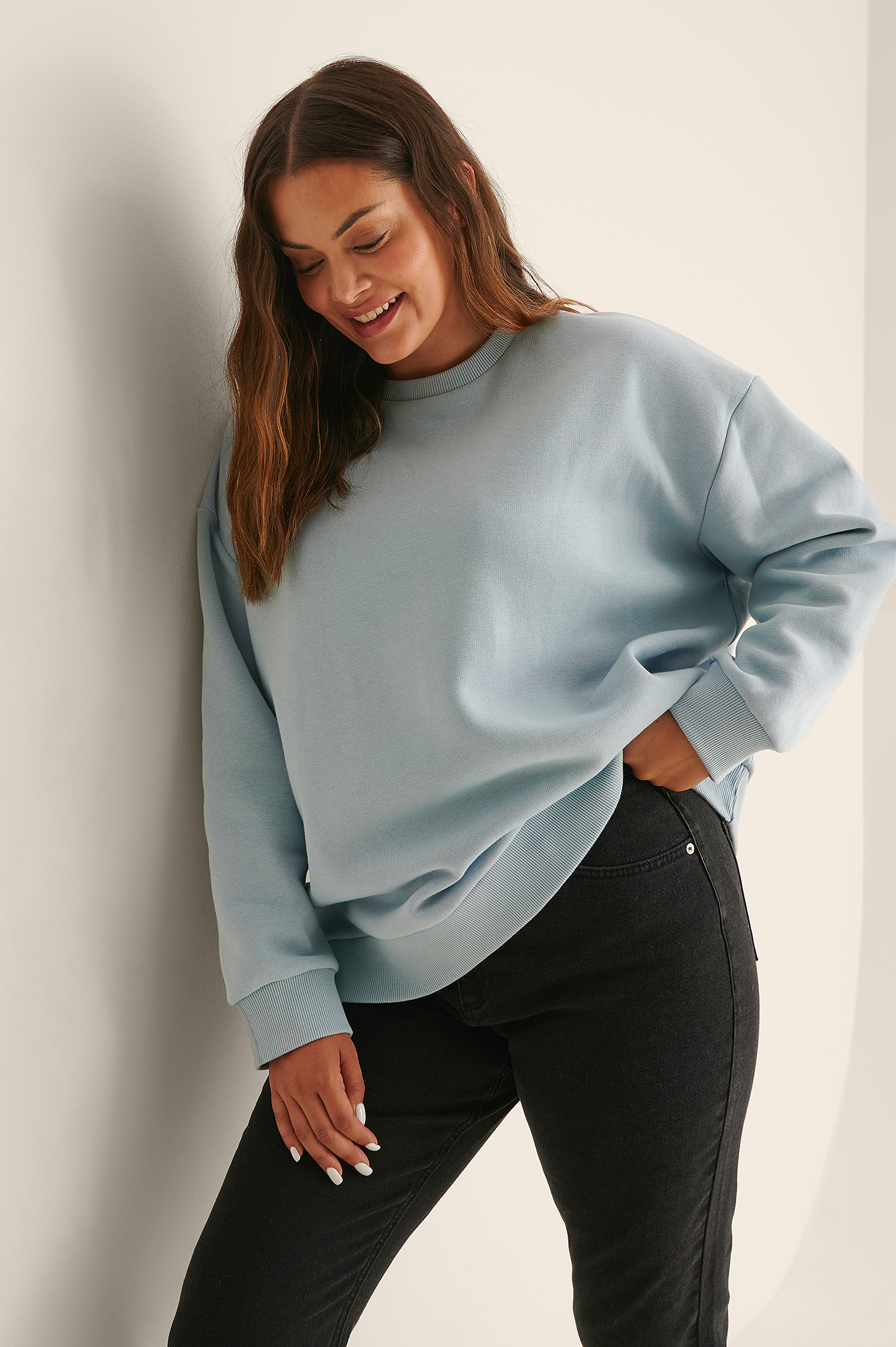 Na-Kd Basic Oversized Sweatshirt - Blue