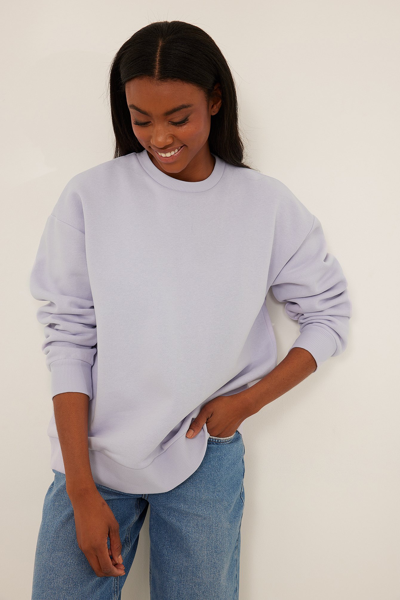 Light Lilac Oversize-Sweatshirt