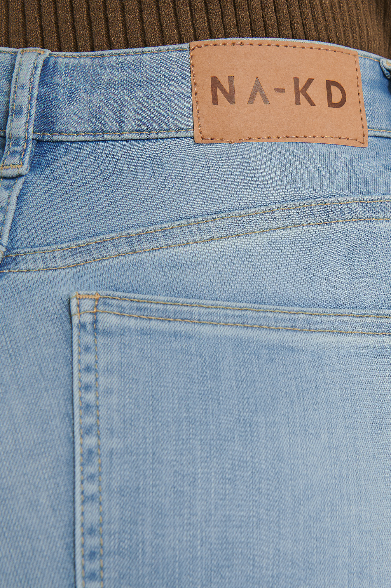 Organic Skinny High Waist Destroyed Jeans Blue