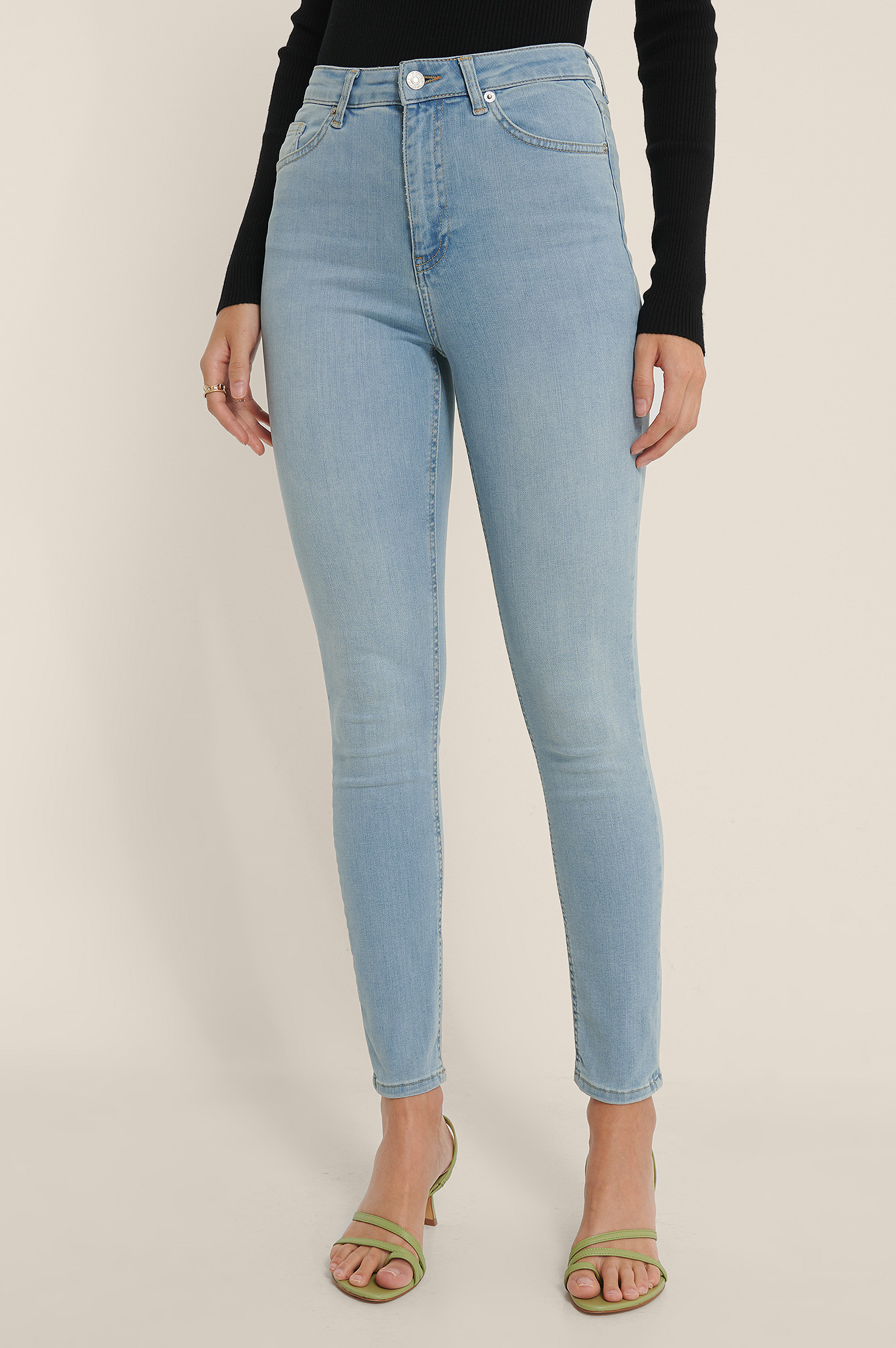 Skinny High Waist Jeans Blue Na Kd Com Skinny High Waist Jeans Blue Na Kd Com