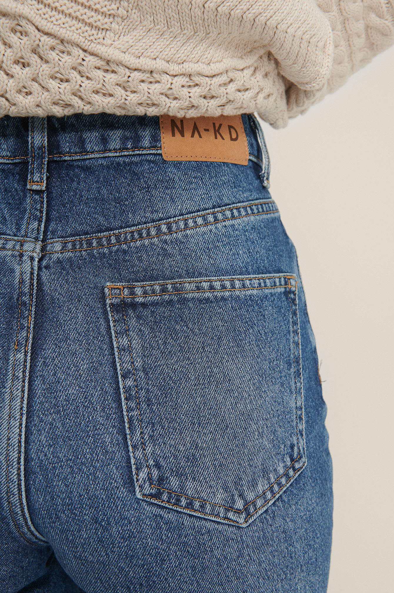 Organic Straight High Waist Raw Hem 