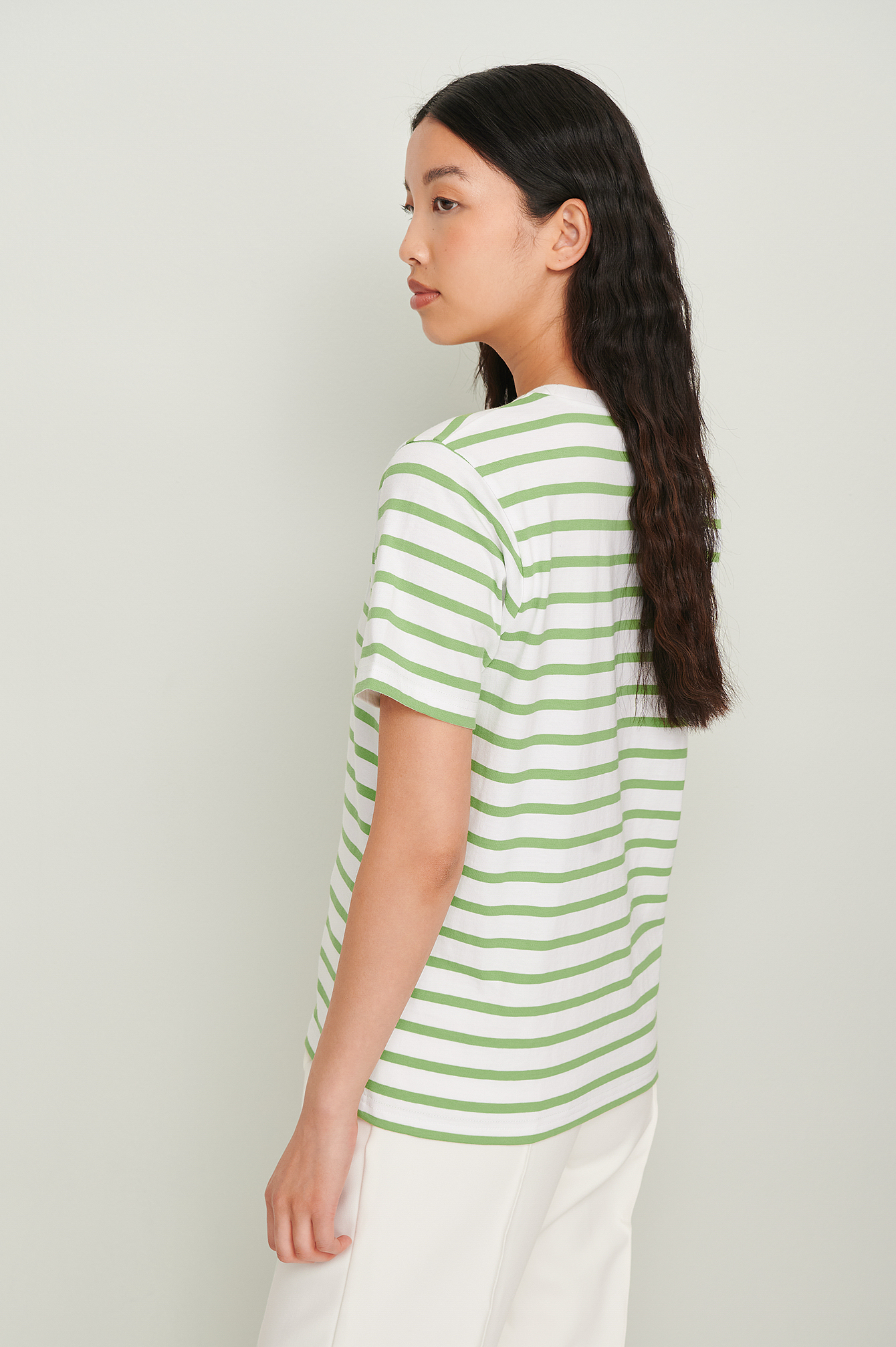 Organic Striped Boxy T-shirt Stripe 