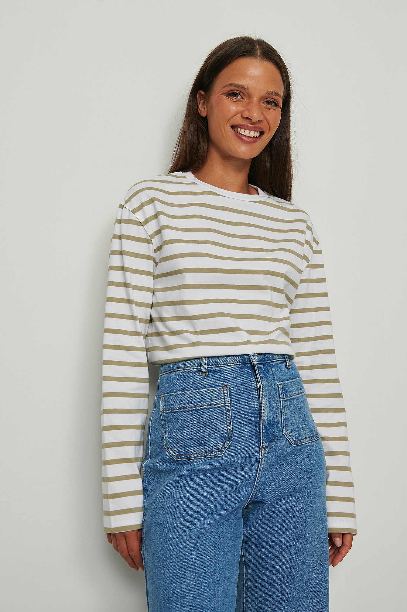 Organic Striped Oversized Long Sleeved 
