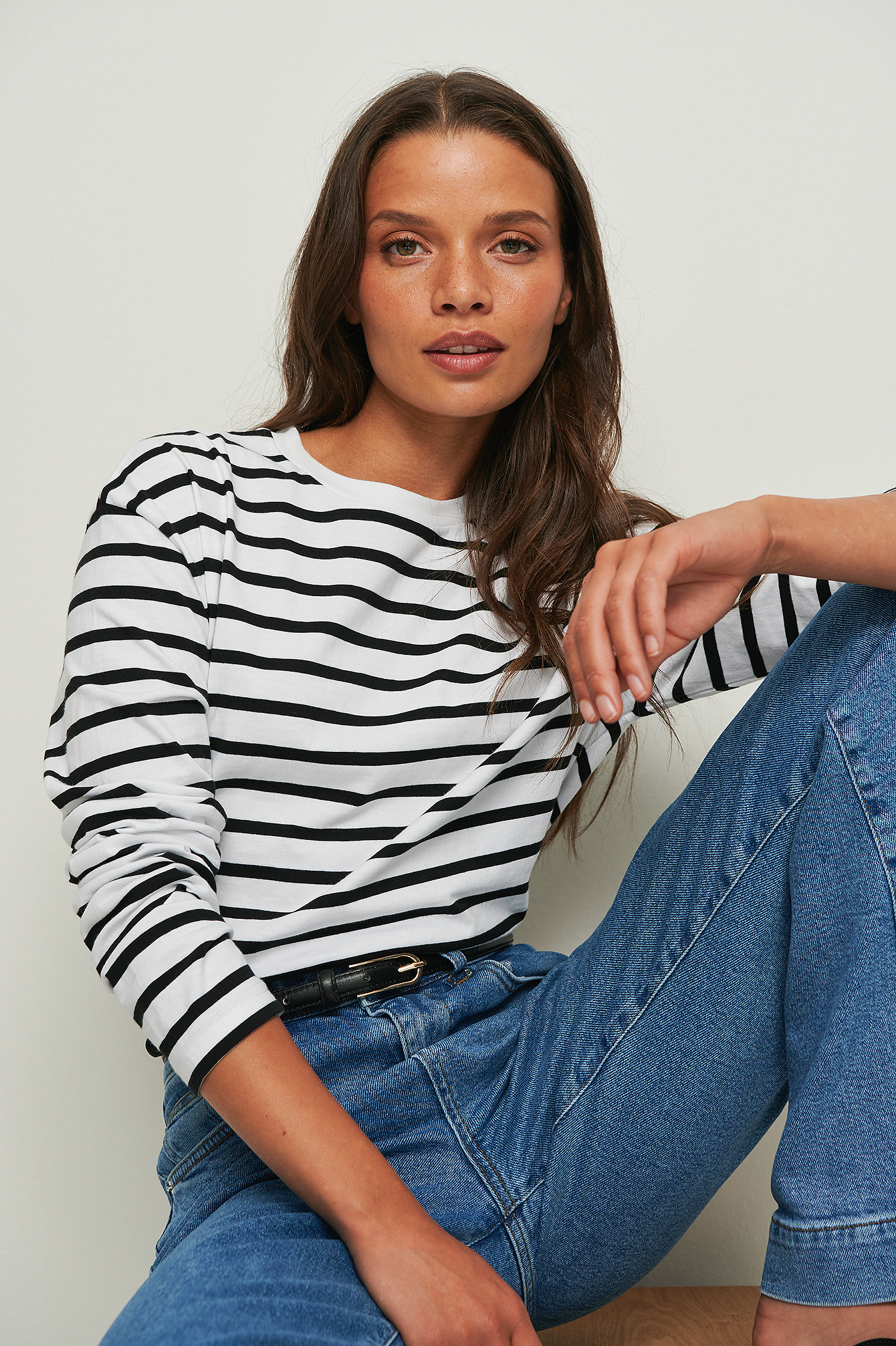 Organic Striped Oversized Long Sleeved 