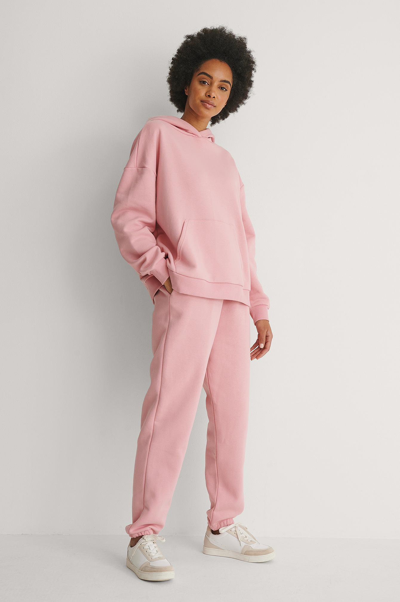NA-KD Basic Tapered Sweatpants - Pink