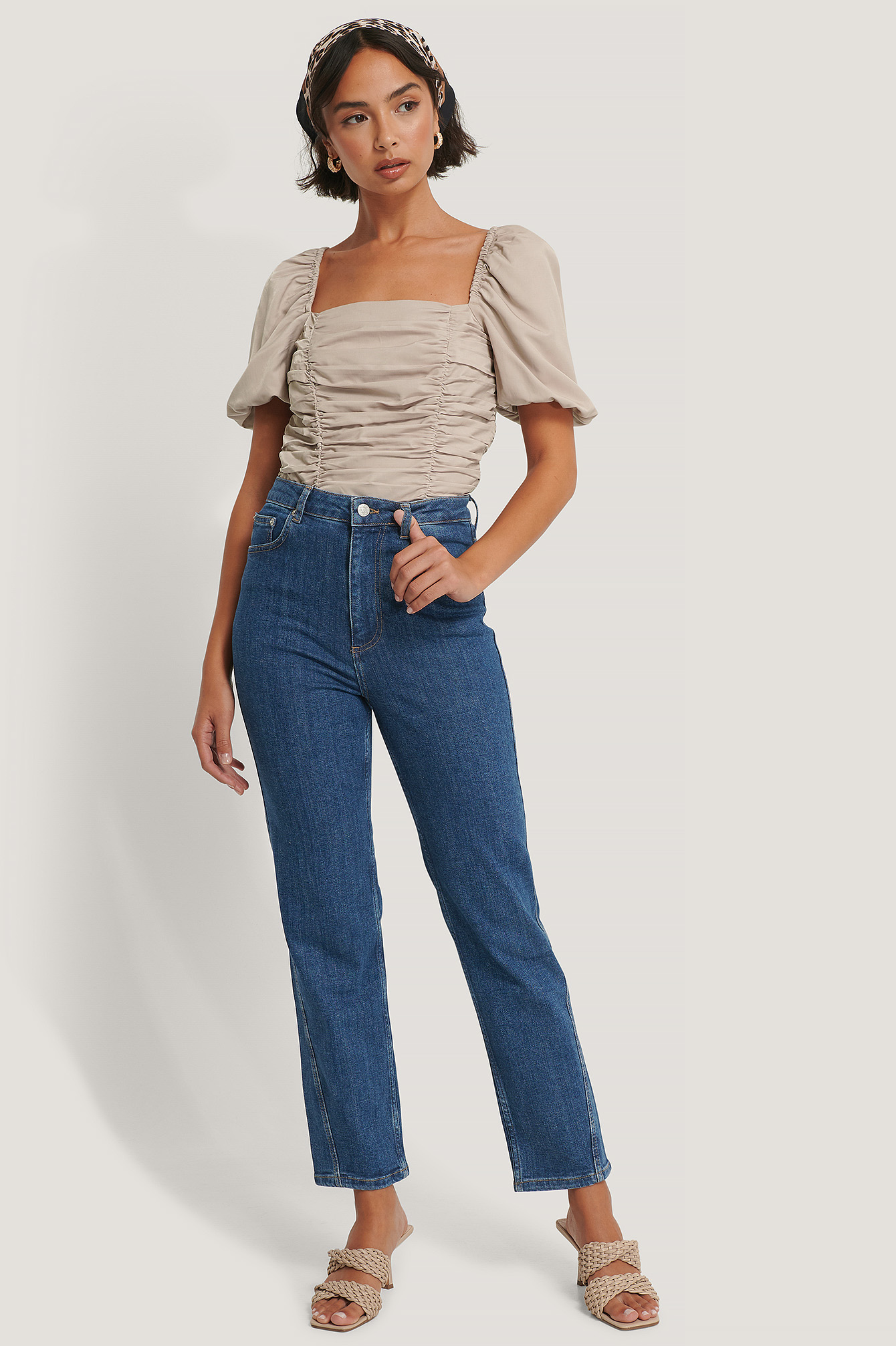 Organic Twisted Seam Detail Jeans Blue 