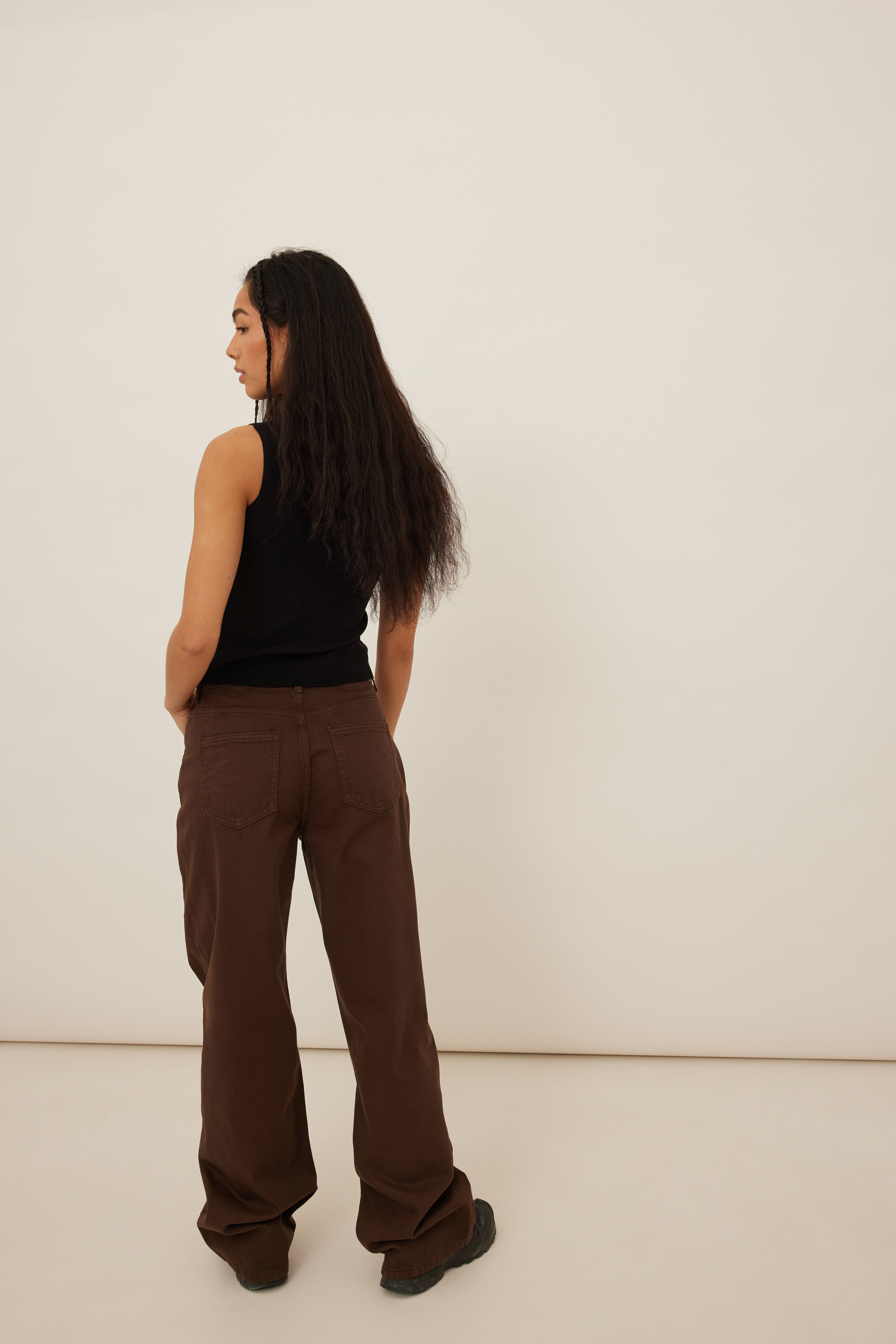 Jeans con gamba ampia biologici Marrone | na-kd.com