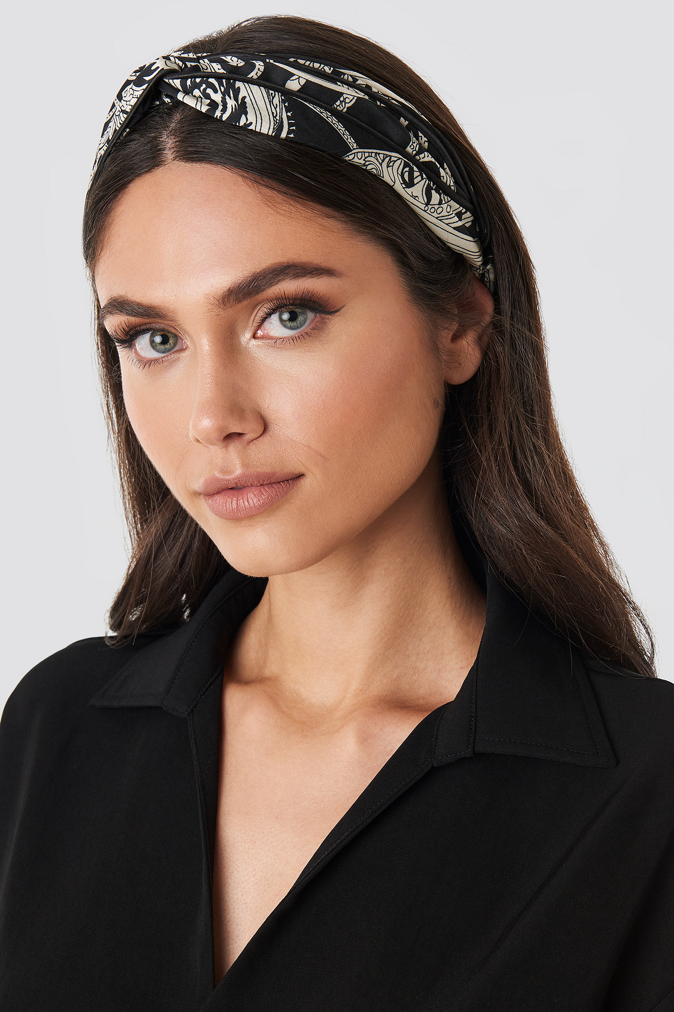 Ornament Pattern Hairband Black