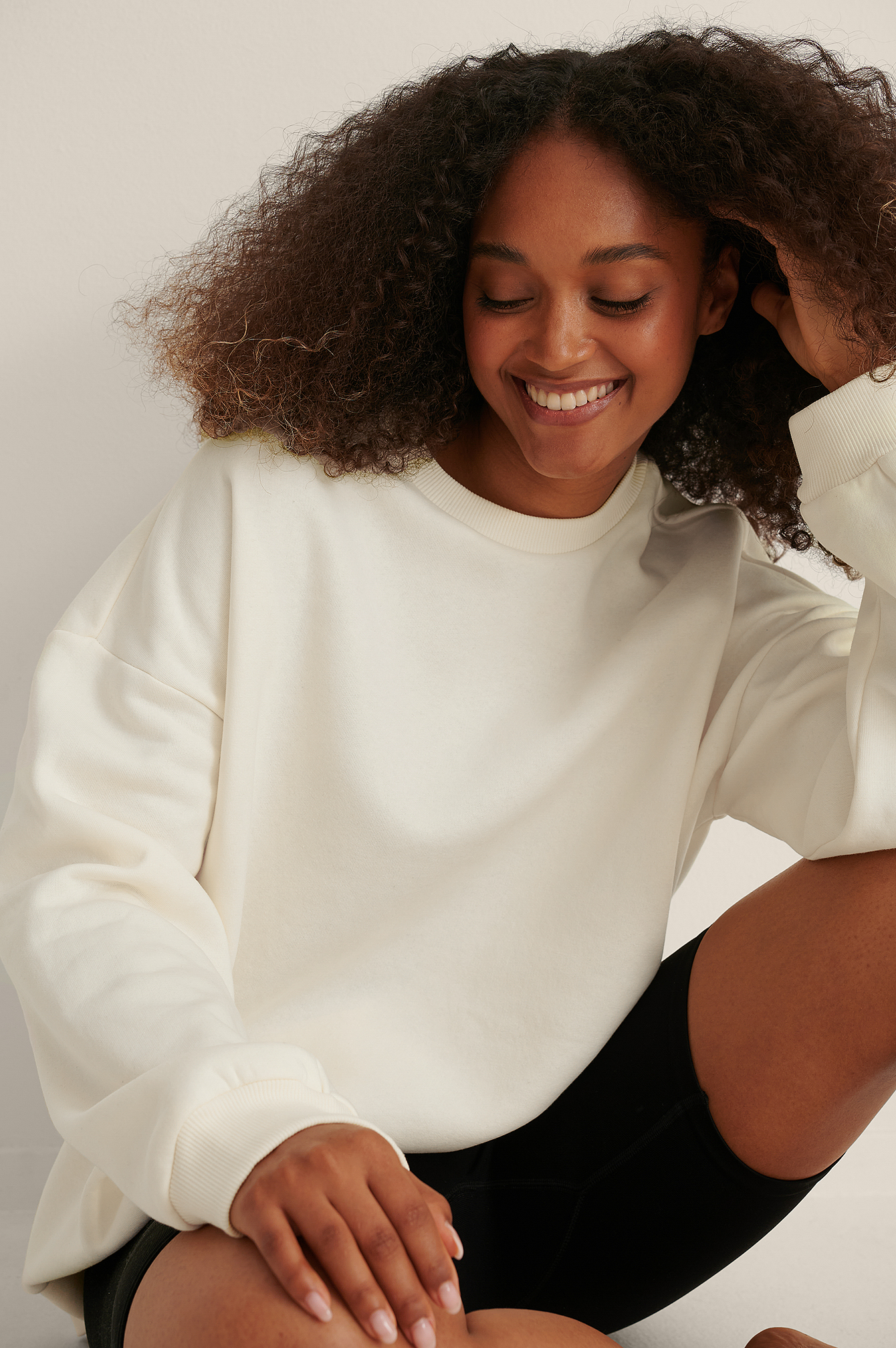 Oversized Sweater Offwhite | na-kd.com