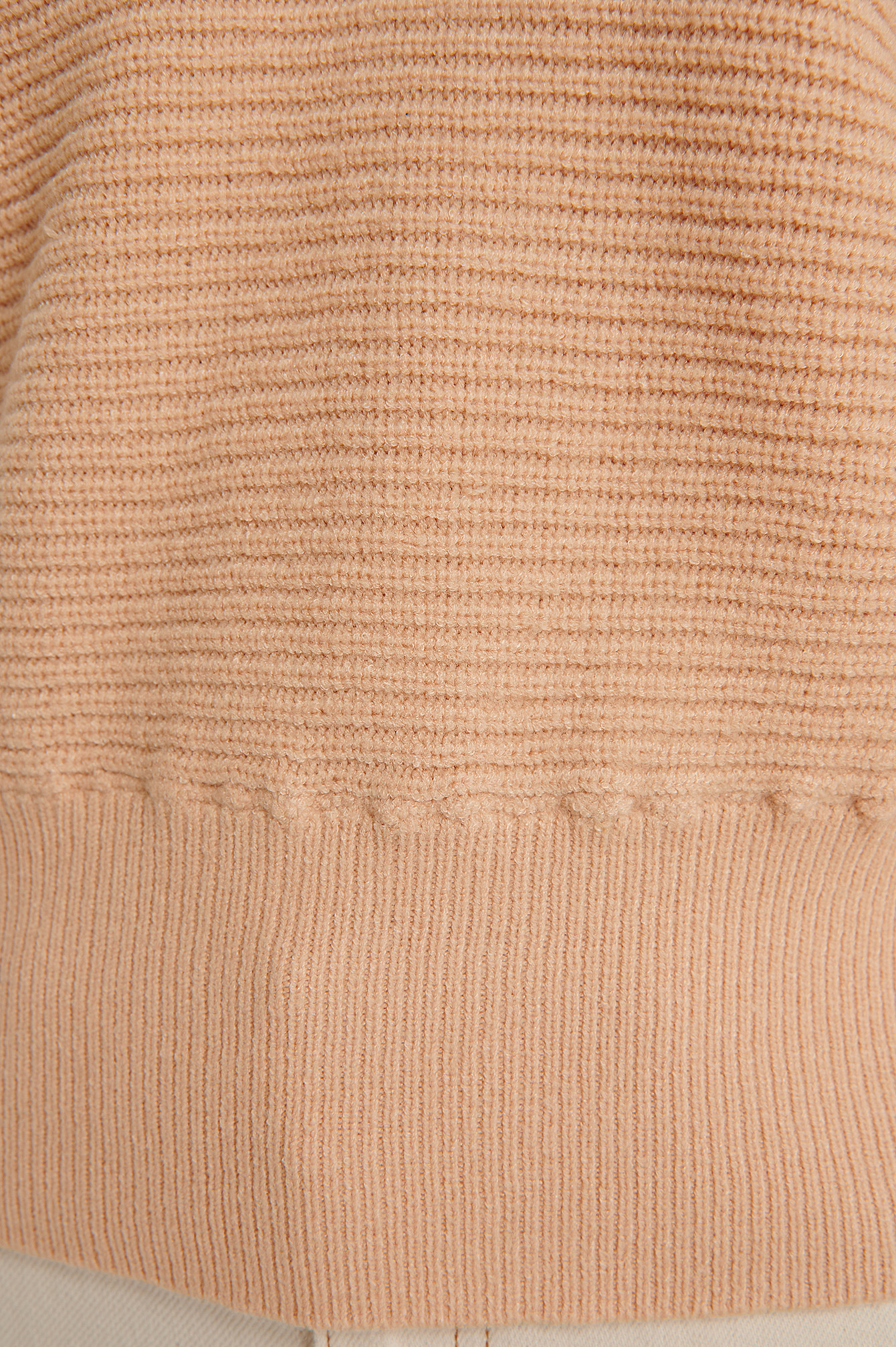Dusty Pink Overlap Knitted Tie Detail Sweater