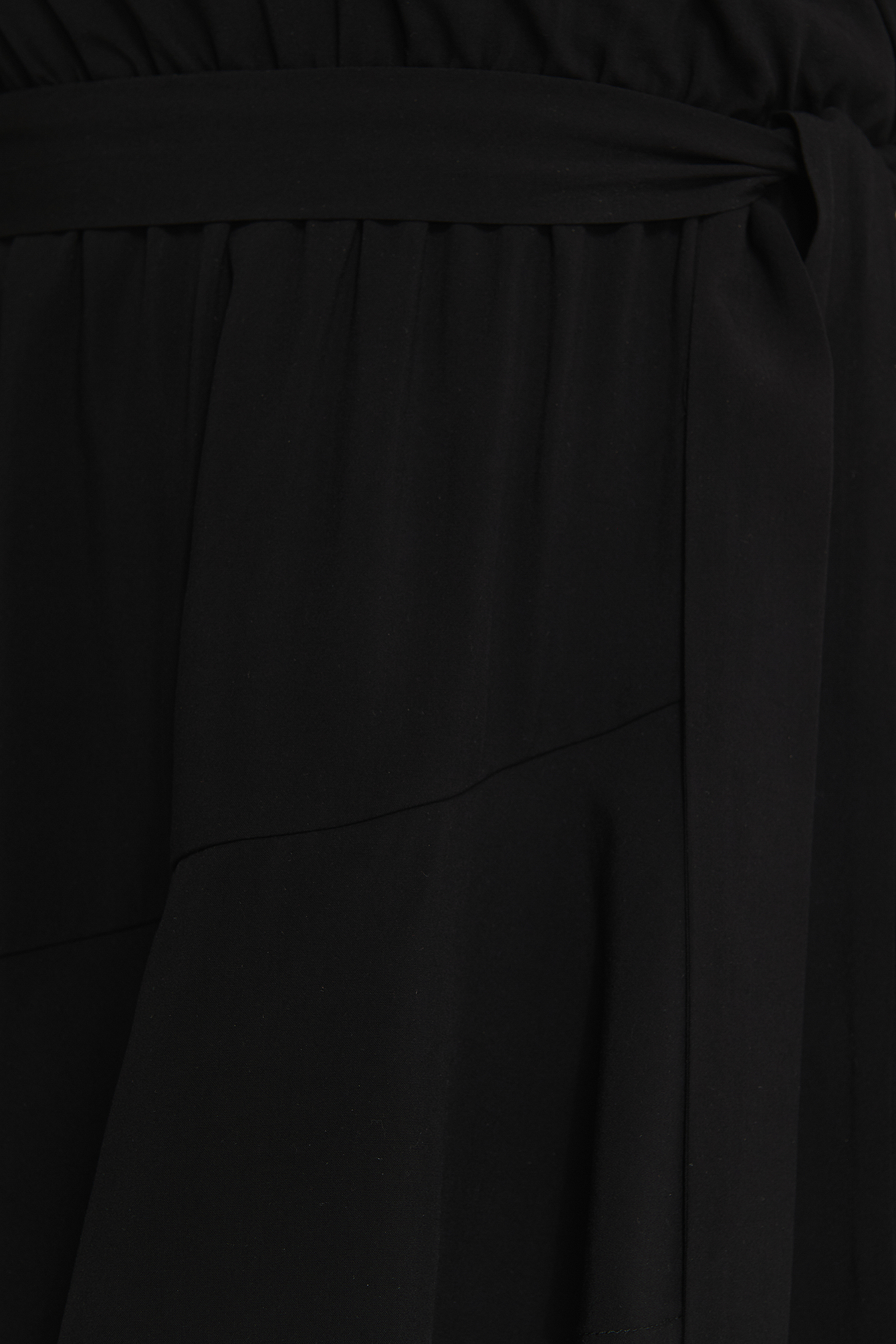 PAMELA X NA-KD REBORN OVERLAPPED DETAIL FRILL MINI DRESS - BLACK