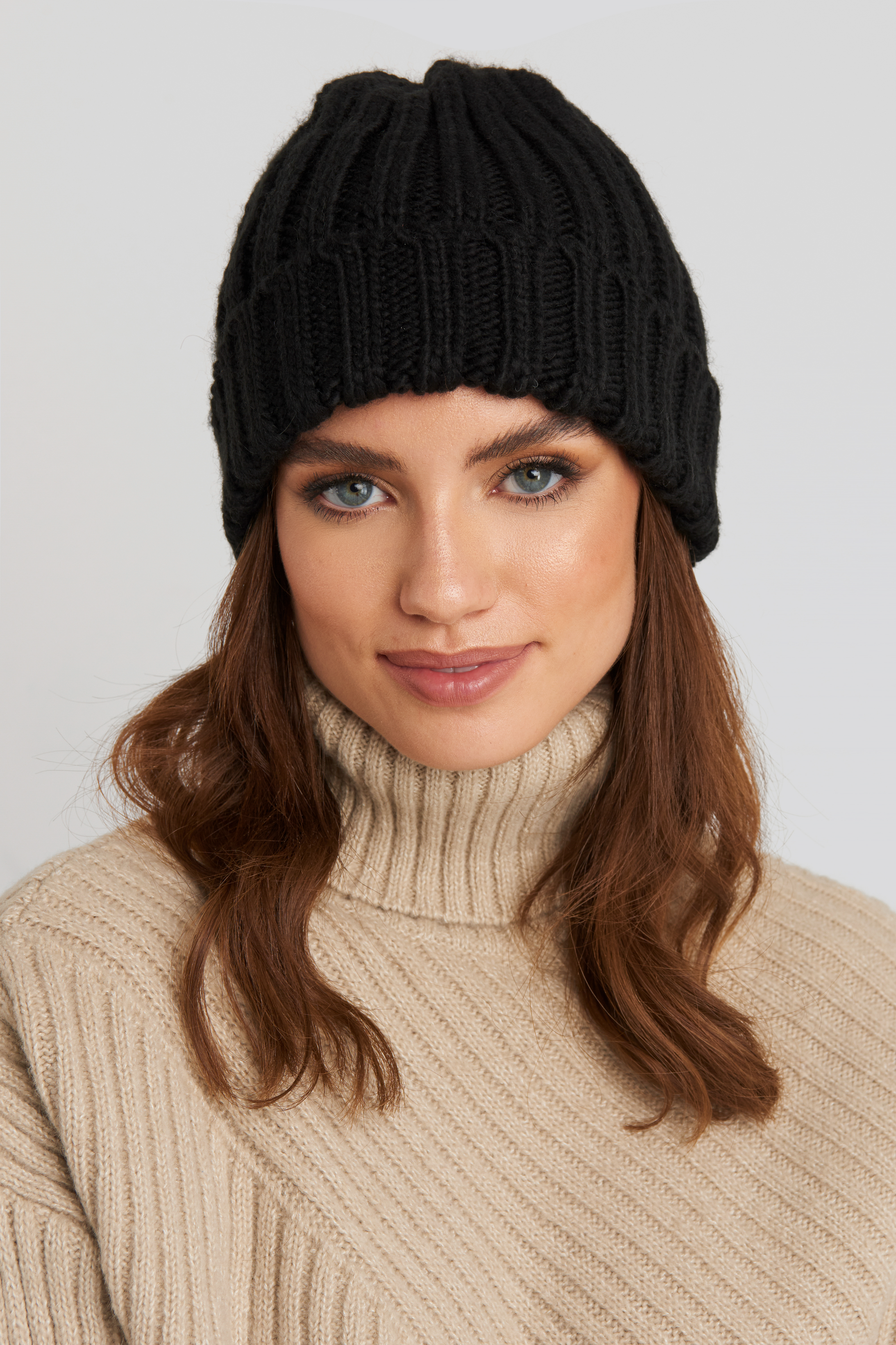 Oversize Chunky Beanie Black