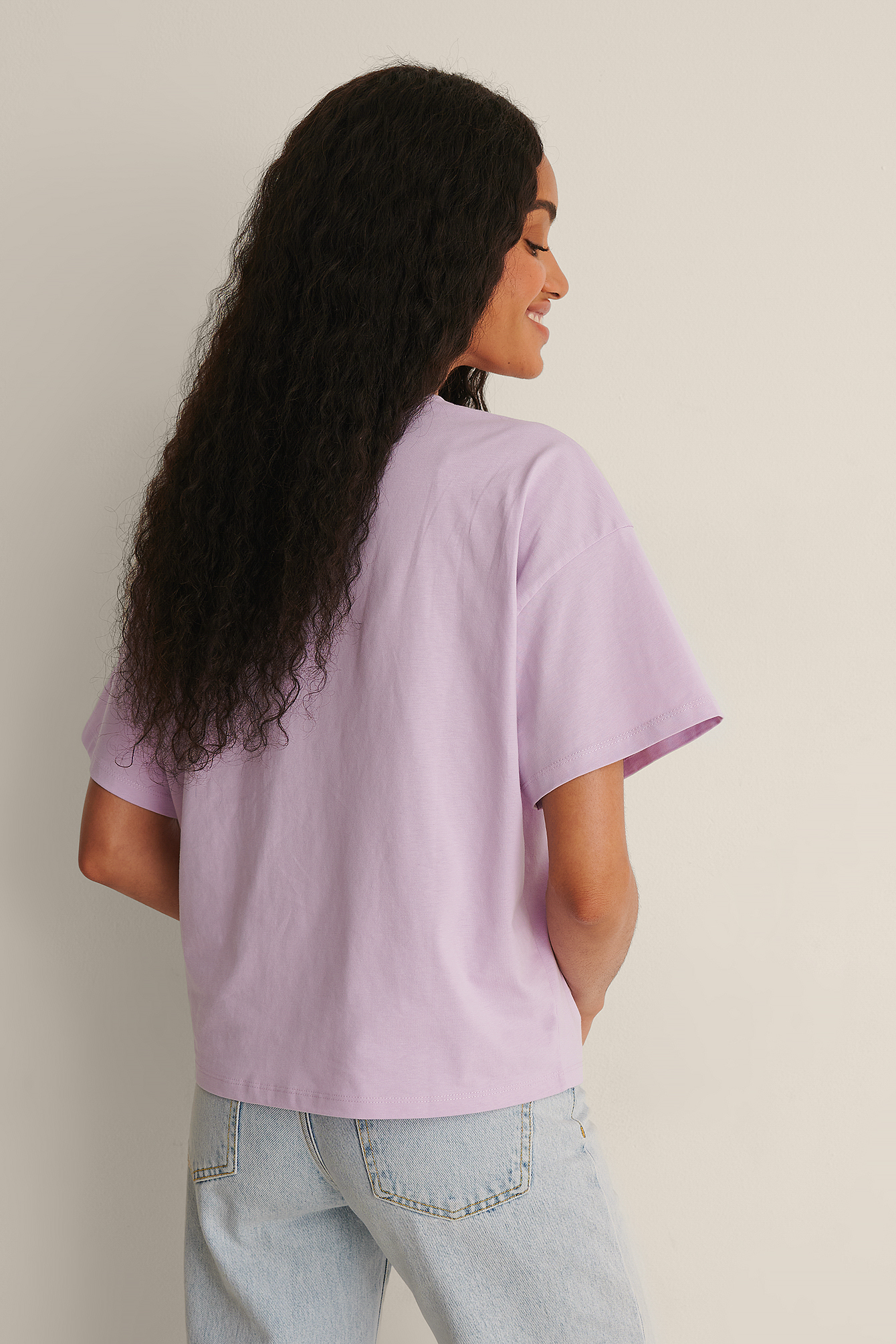 T-shirt surdimensionné à manches 3/4 NA-KD Femme Vêtements Tops & T-shirts T-shirts Manches longues Purple 