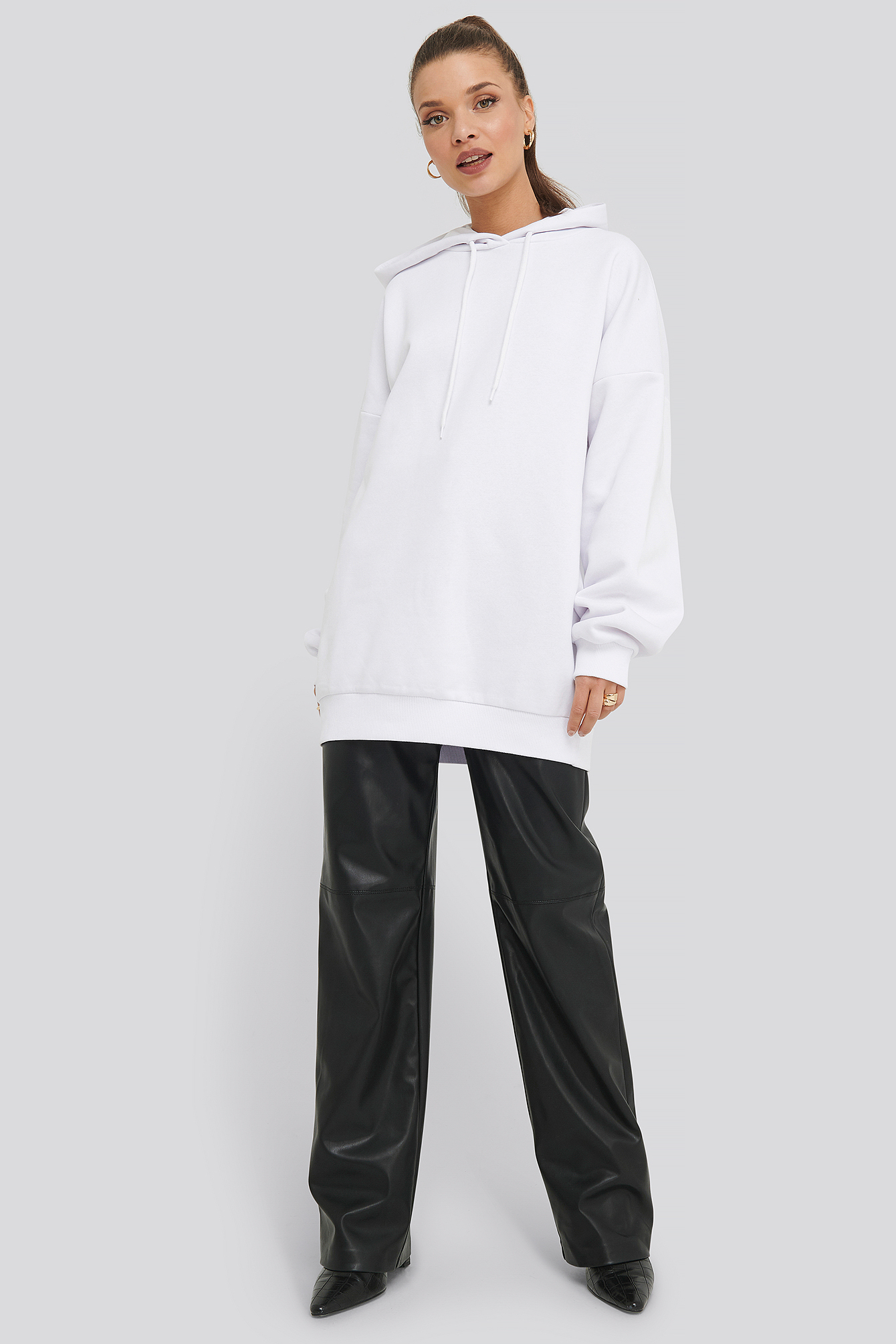 Oversized Basic Hoodie White