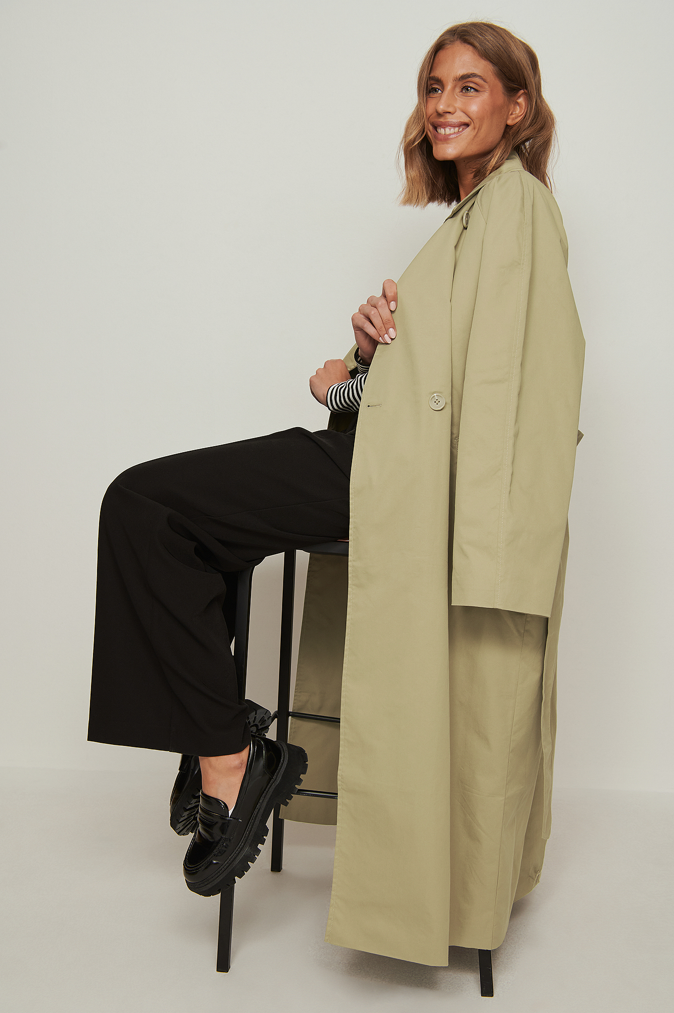 Oversized Belted Trench Coat