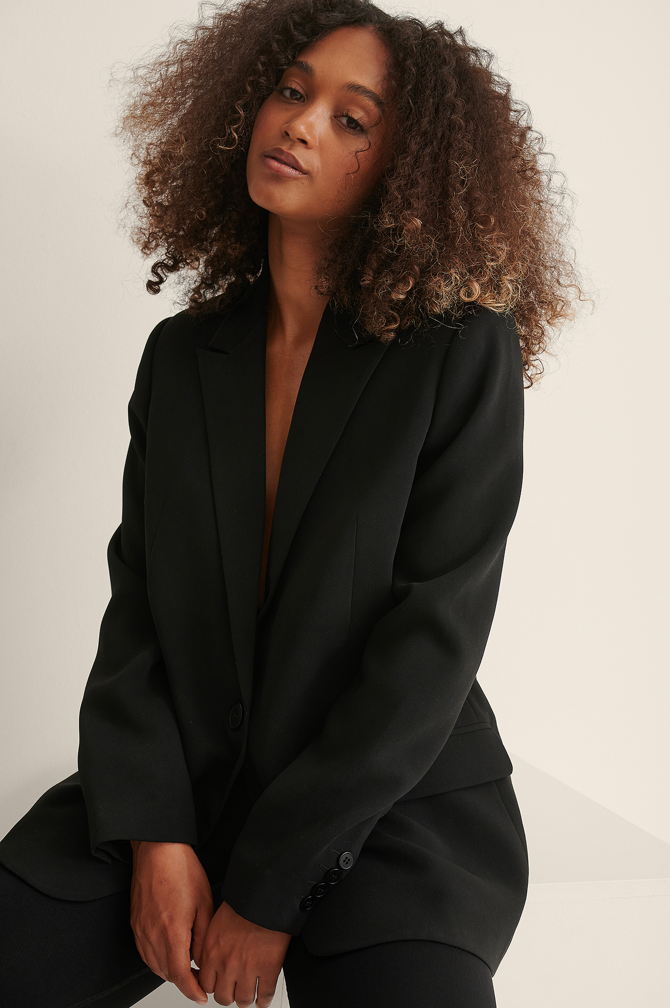 oversized black blazer