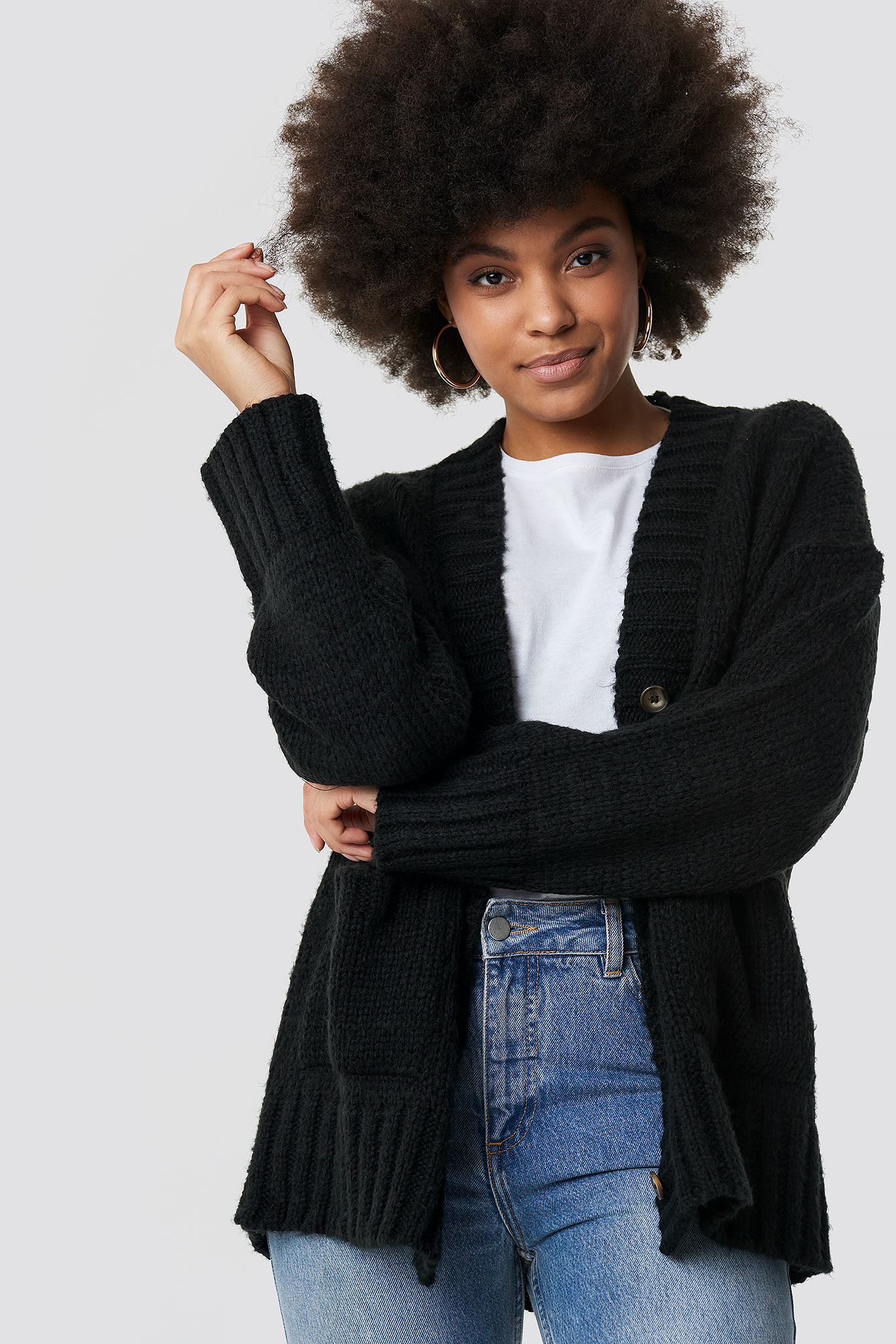 Oversized Cardigan Black