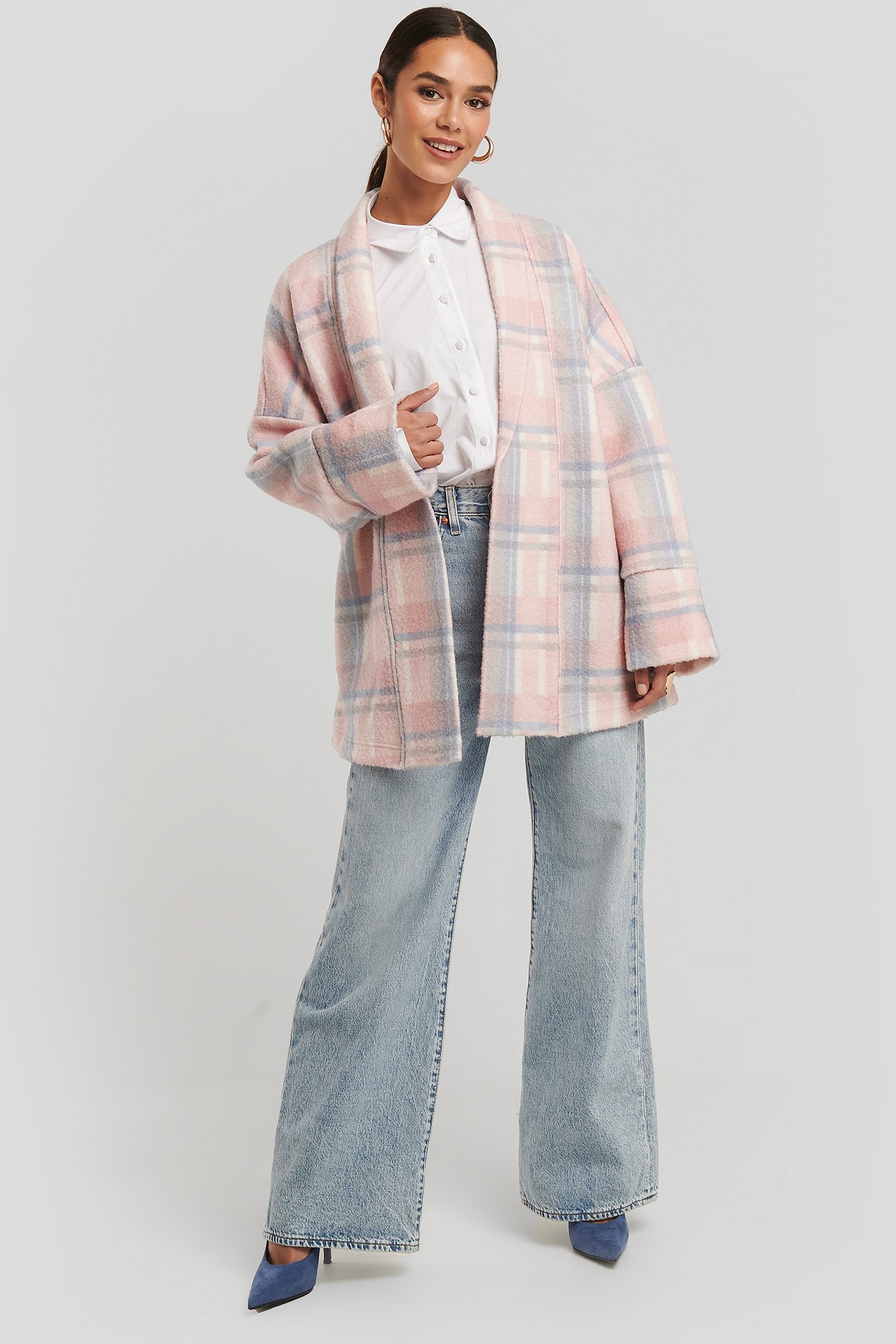 Oversized Checked Jacket Multicolor