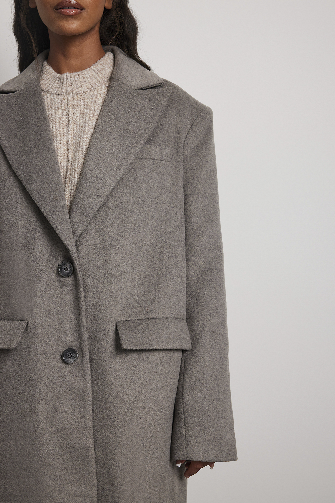 Oversized Coat Grey | na-kd.com