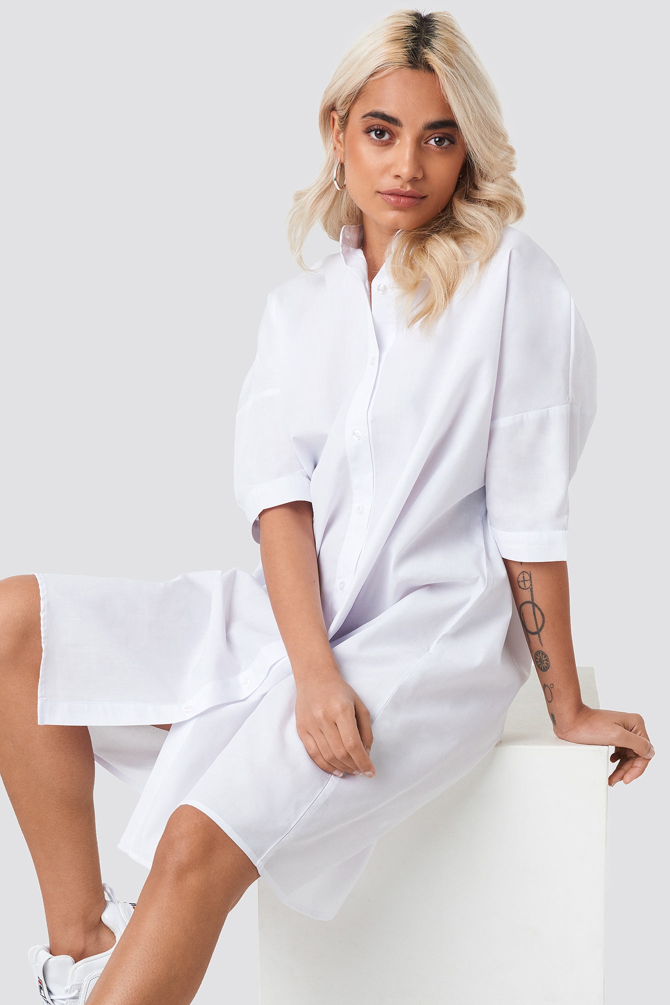 Oversized Long Shirt White