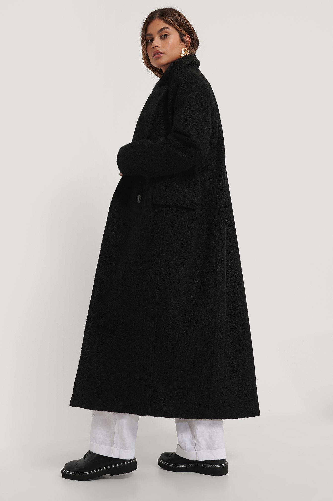 Oversized Maxi Coat Black | na-kd.com