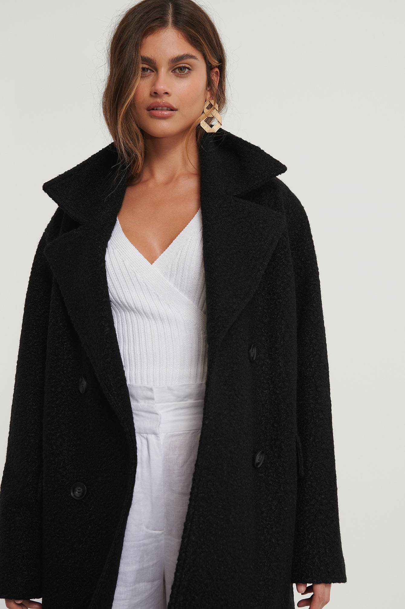 Oversized Maxi Coat Black | na-kd.com