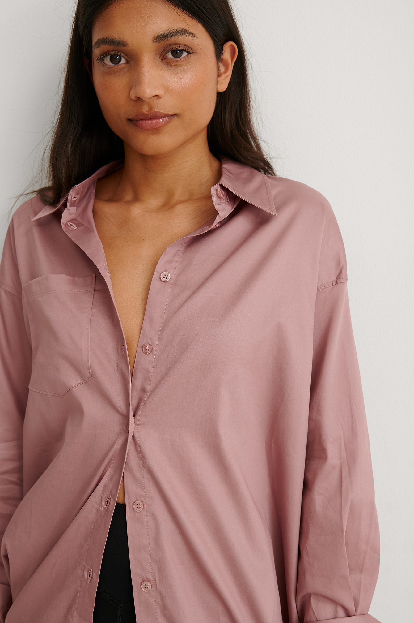 Oversized Pocket Shirt Green | na-kd.com