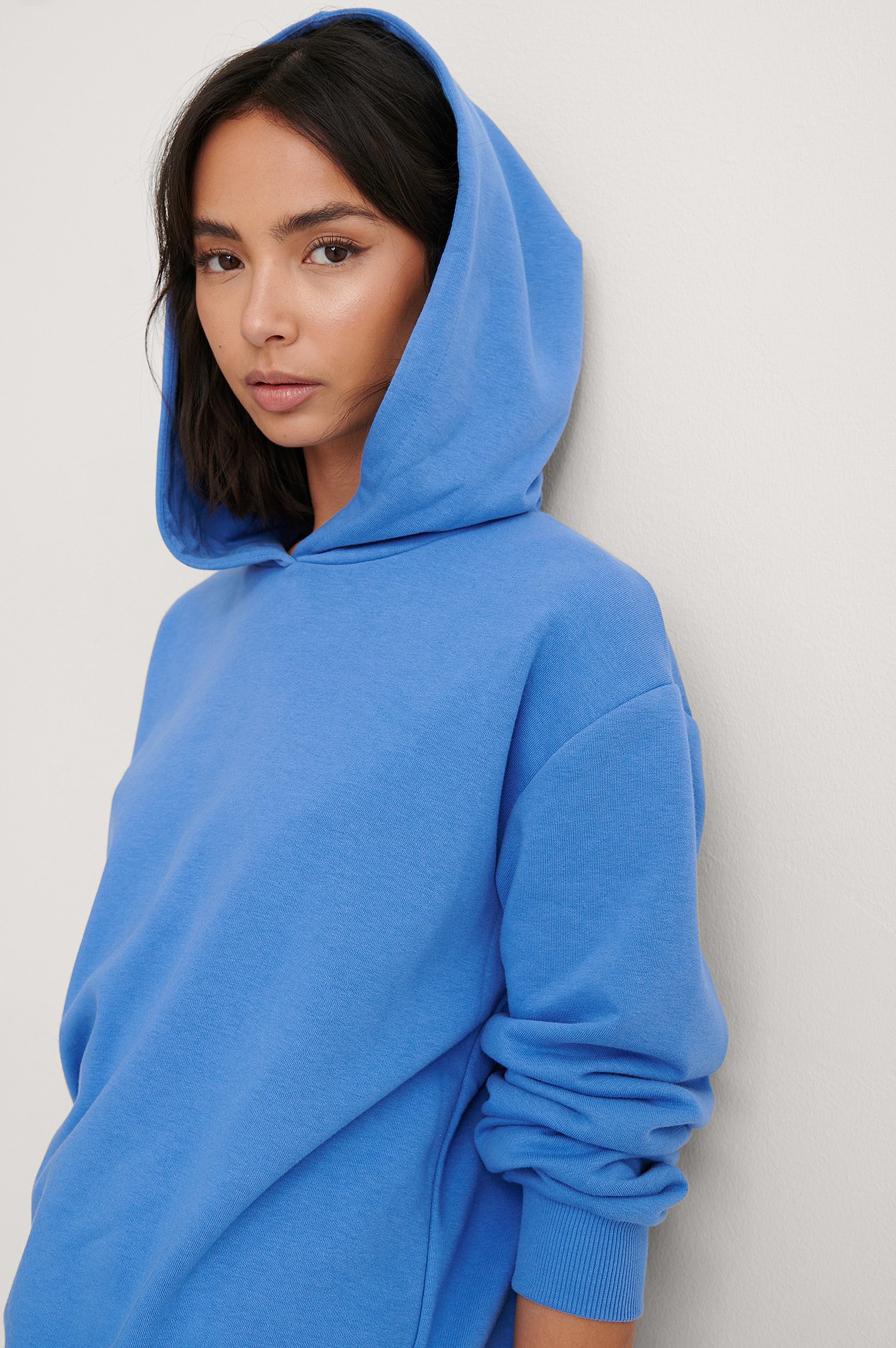 Organic Oversized Relaxed Hoodie Blue | NA-KD