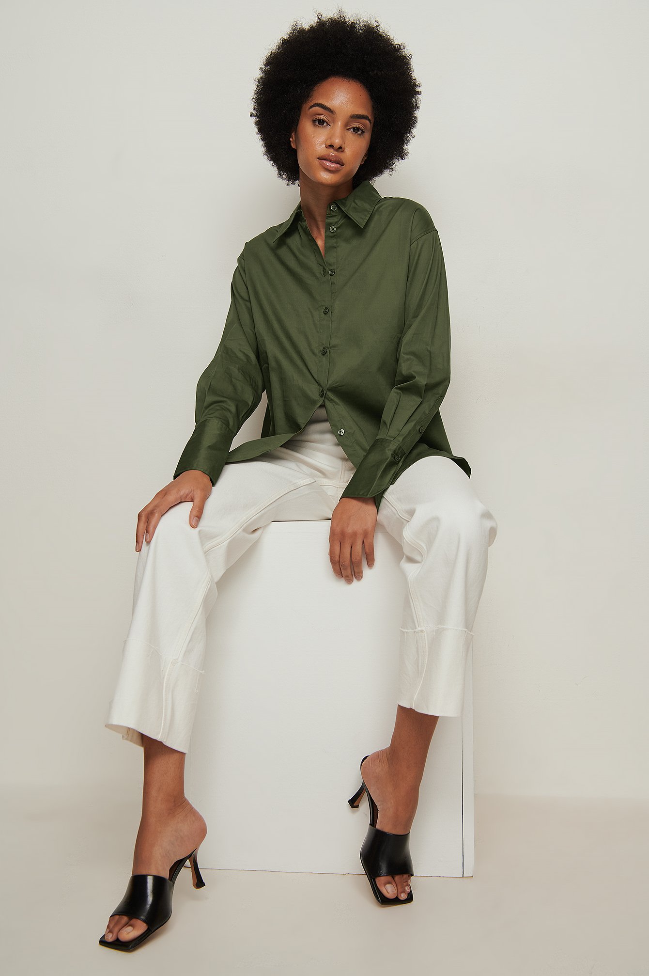 Green Recycled Oversized Shirt