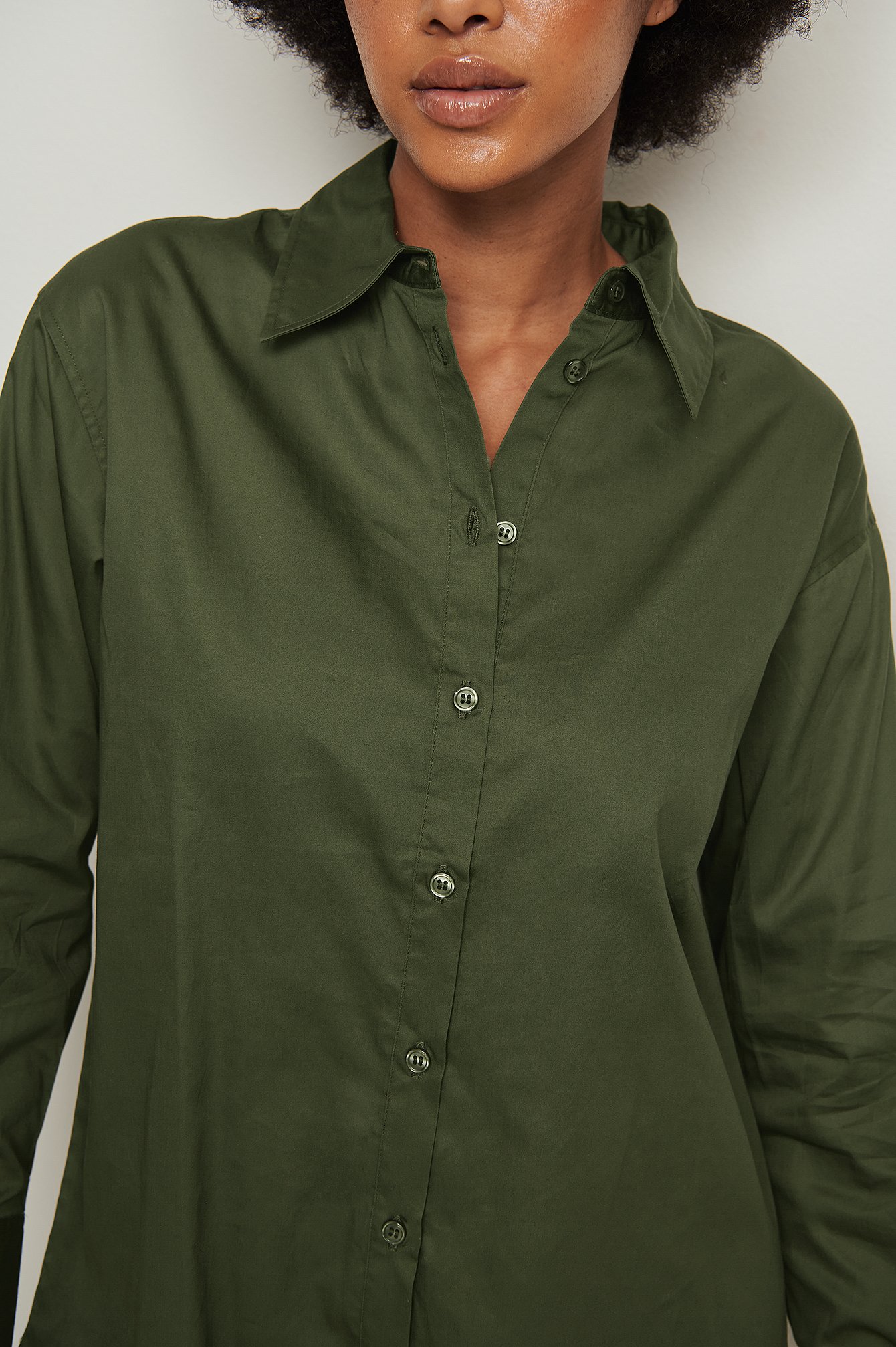 Green Übergroßes Hemd