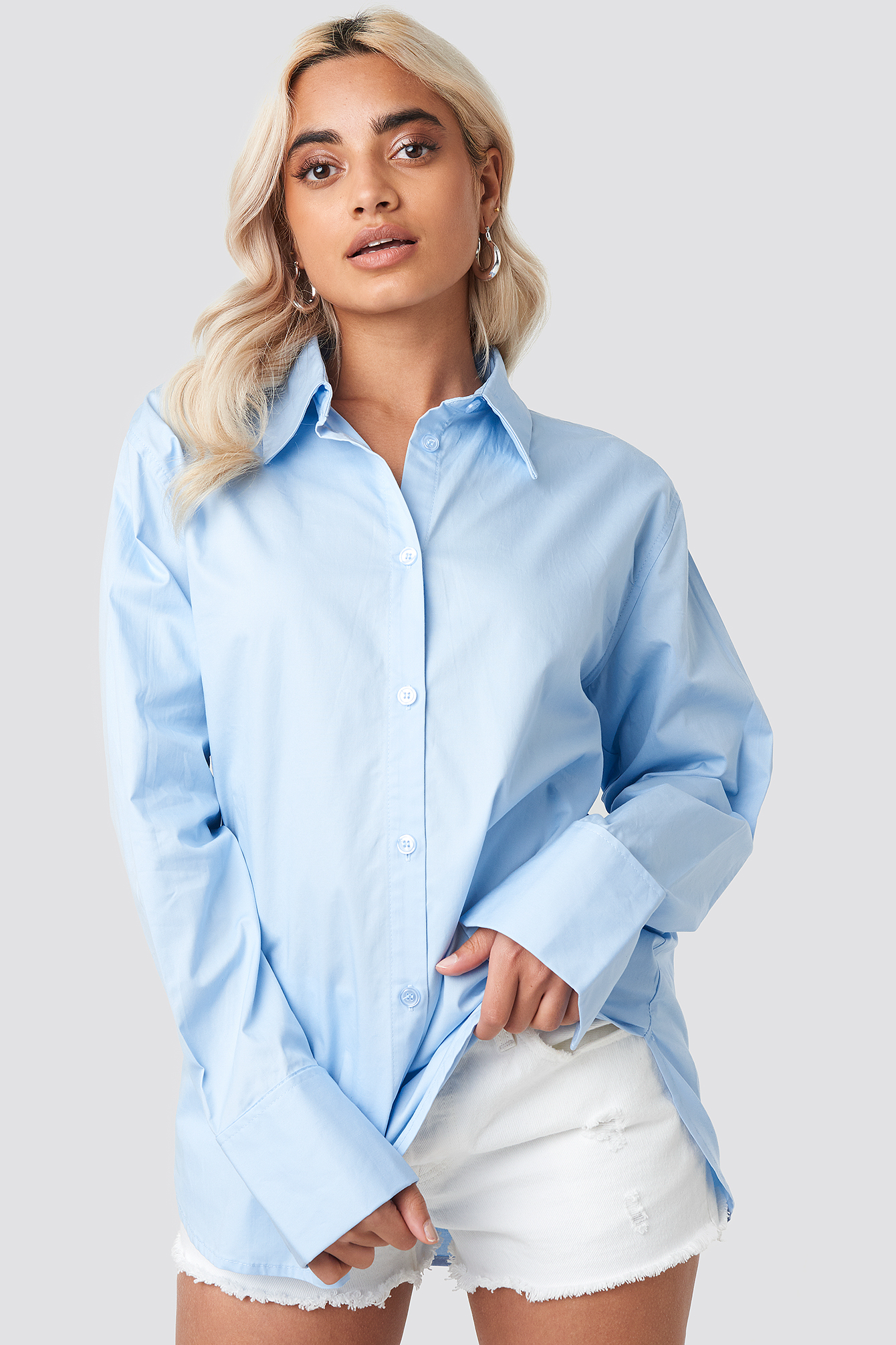 Oversized Shirt Light Blue