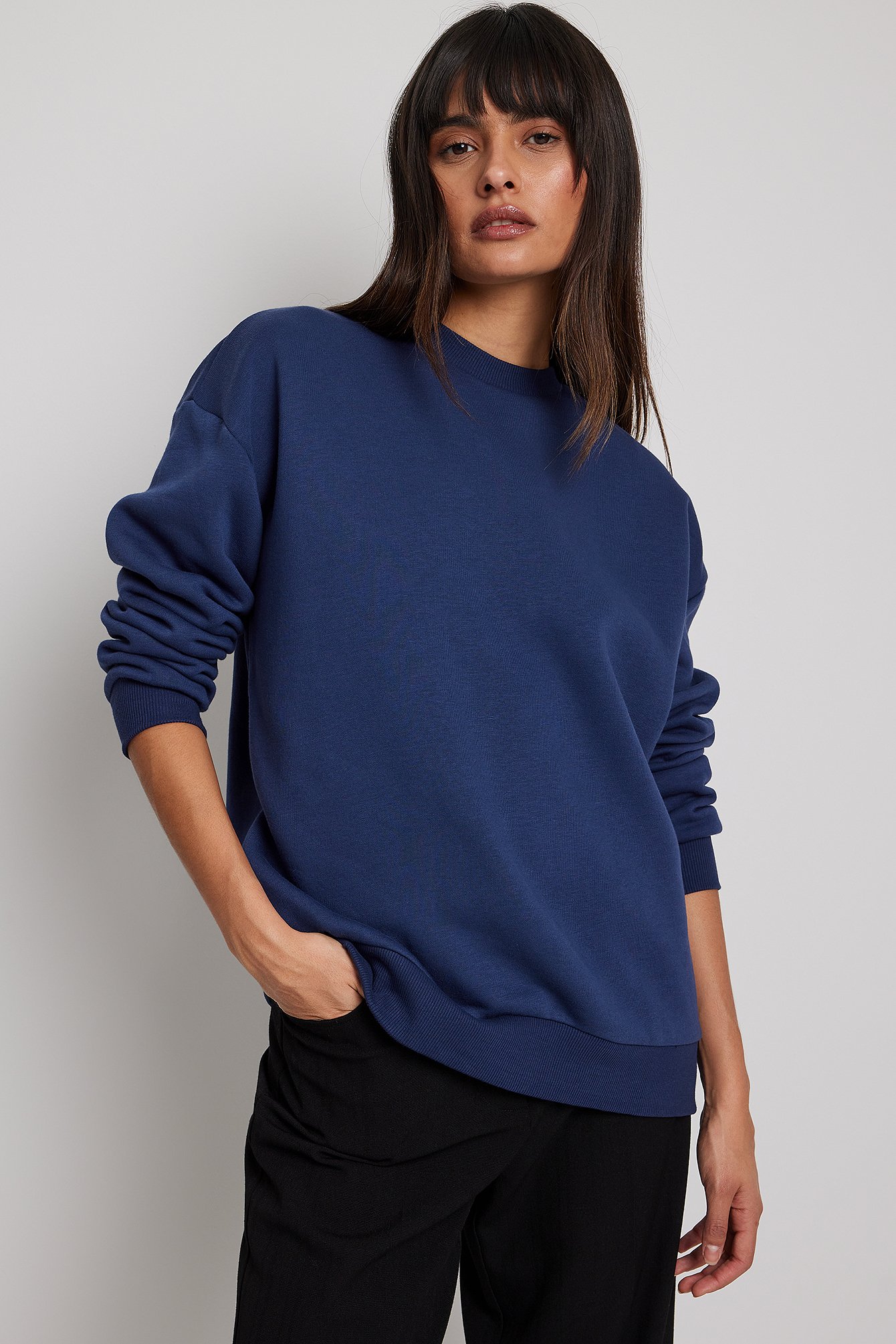 Oversized Sweatshirt Blue | NA-KD
