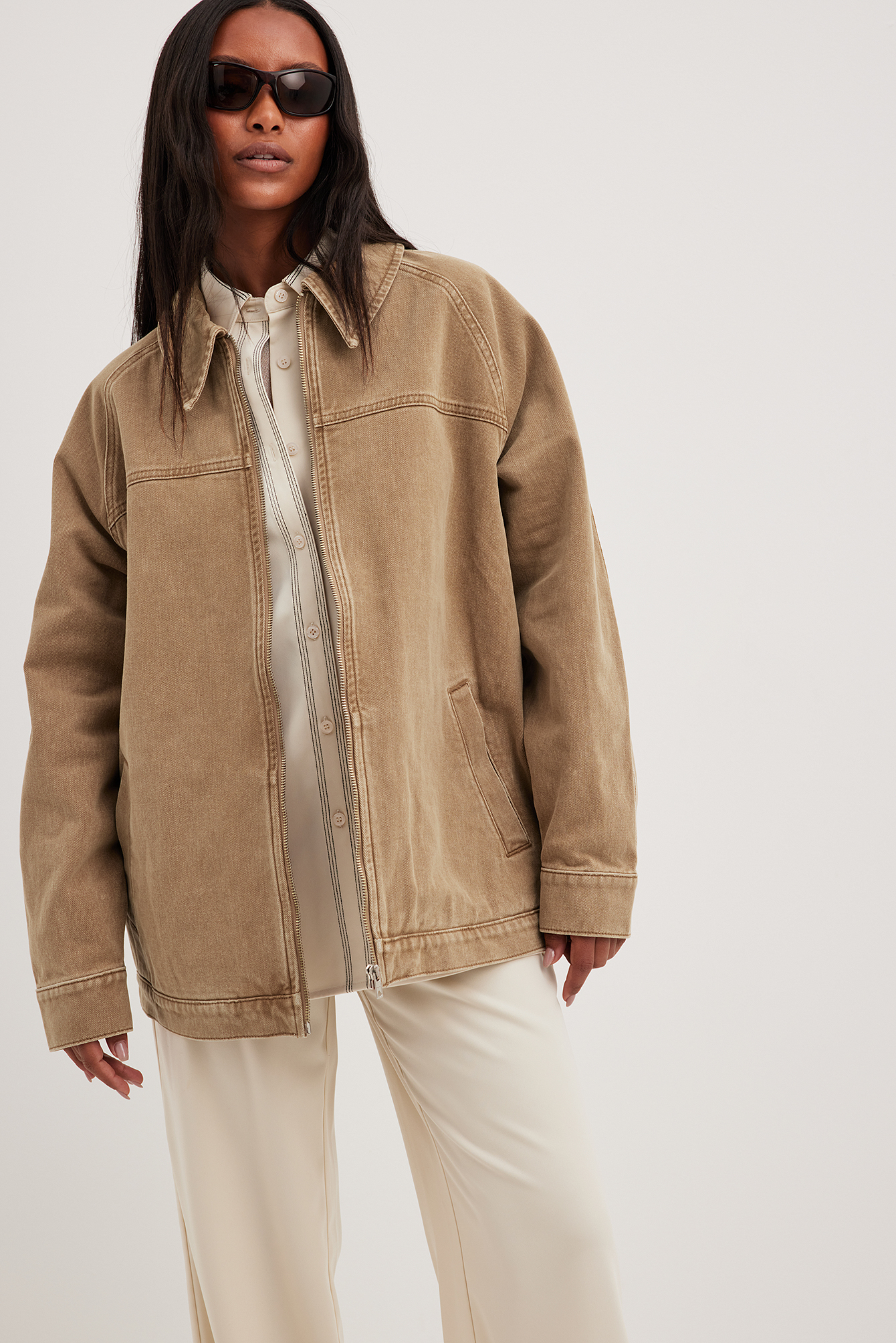 CELIO Jackets : Buy CELIO Solid Brown Long Sleeves Denim Jacket Online |  Nykaa Fashion