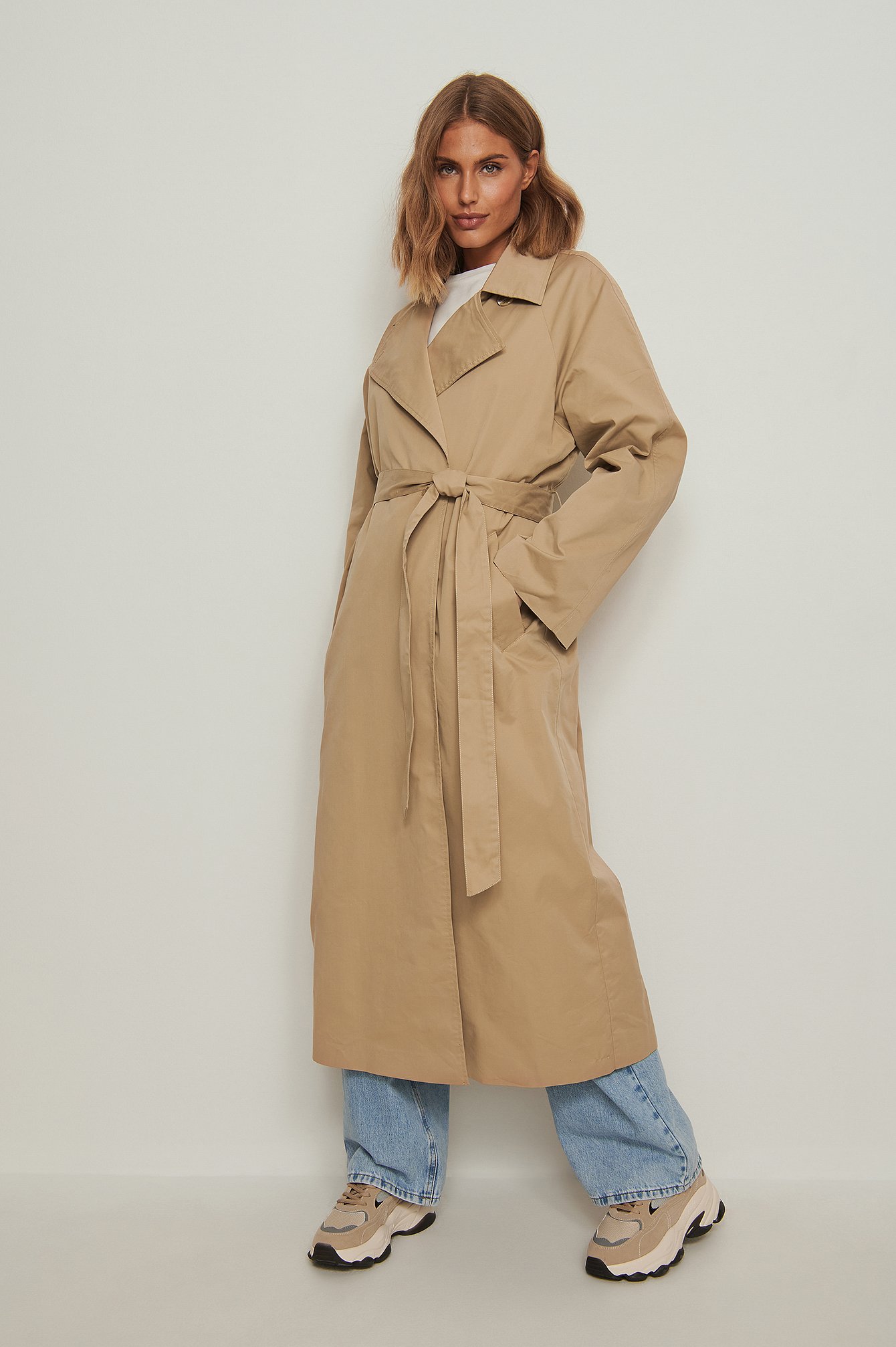 belted oversized coat