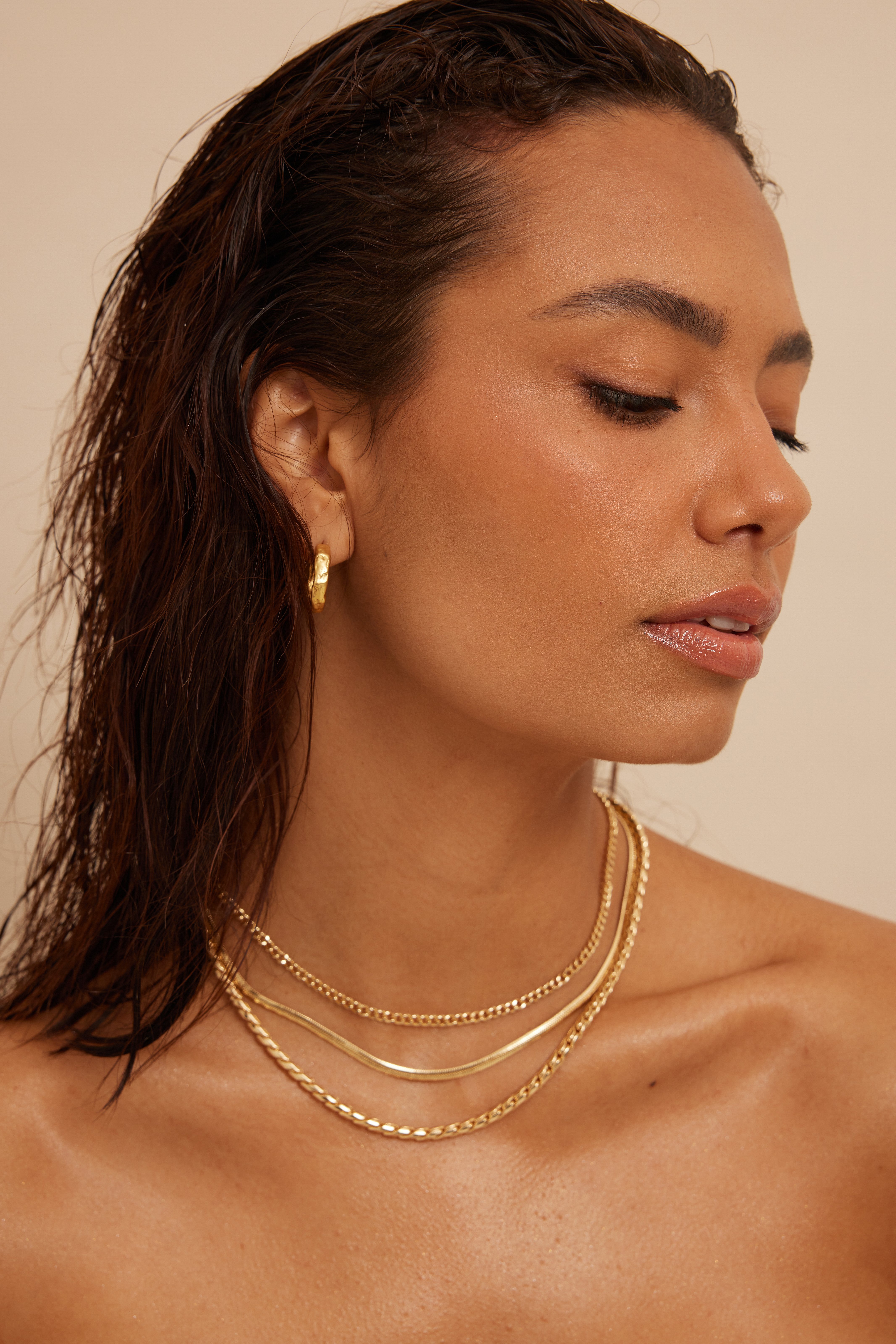 Gold 3-pack Basic Chain Necklace