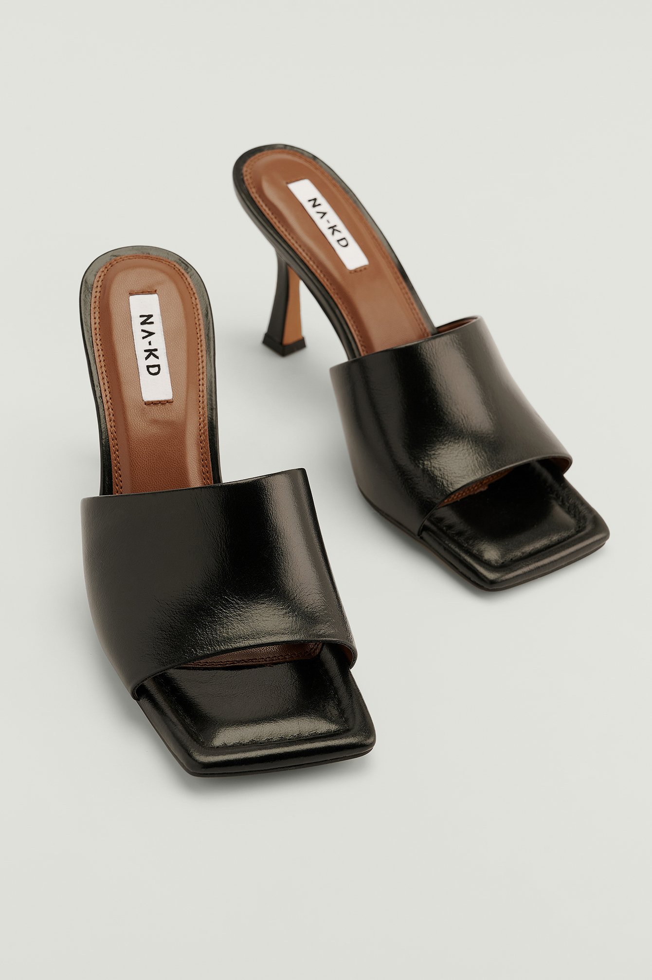 NA-KD Shoes Mules med stilettklack och fodrade sulor - Black