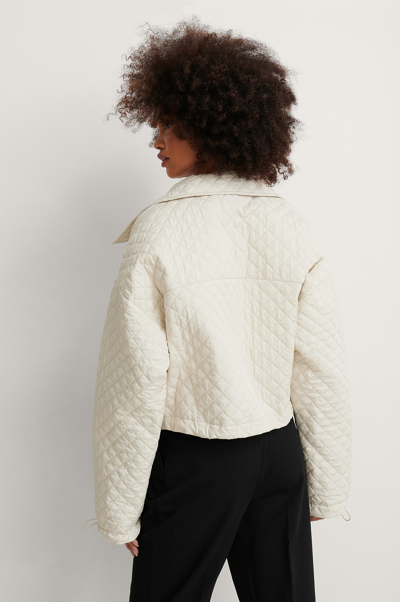Padding Quilted Jacket Offwhite | na-kd.com