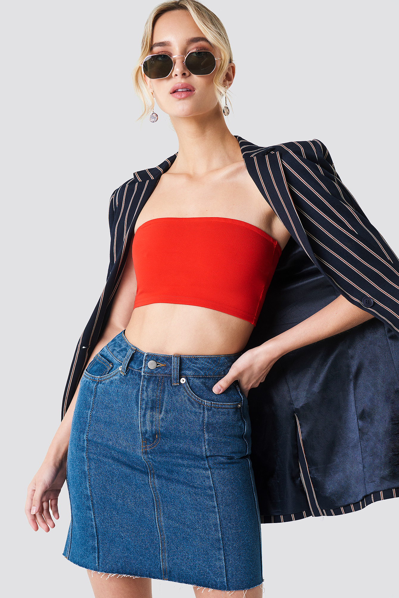 Panel Skirt Mid Blue