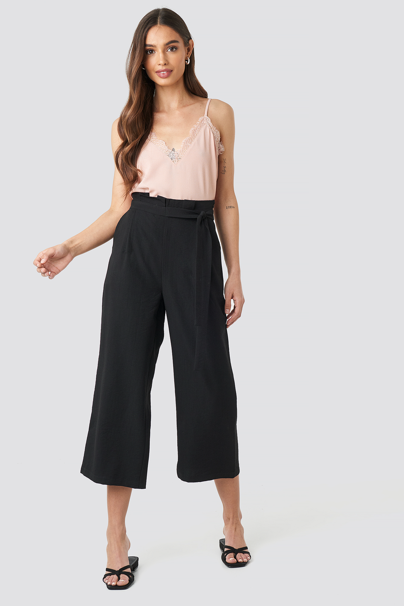 Paperwaist Self-Tie Pant Black