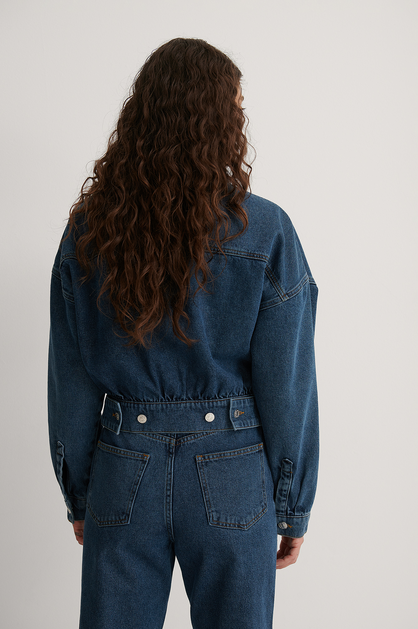Recyled Patch Pocket Denim Jacket Blue 