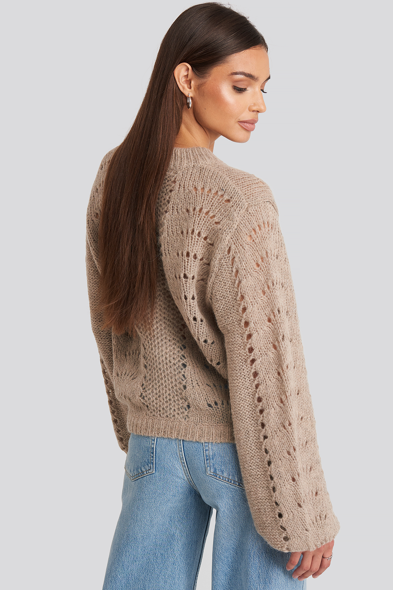 Pattern Knitted Round Neck Sweater 