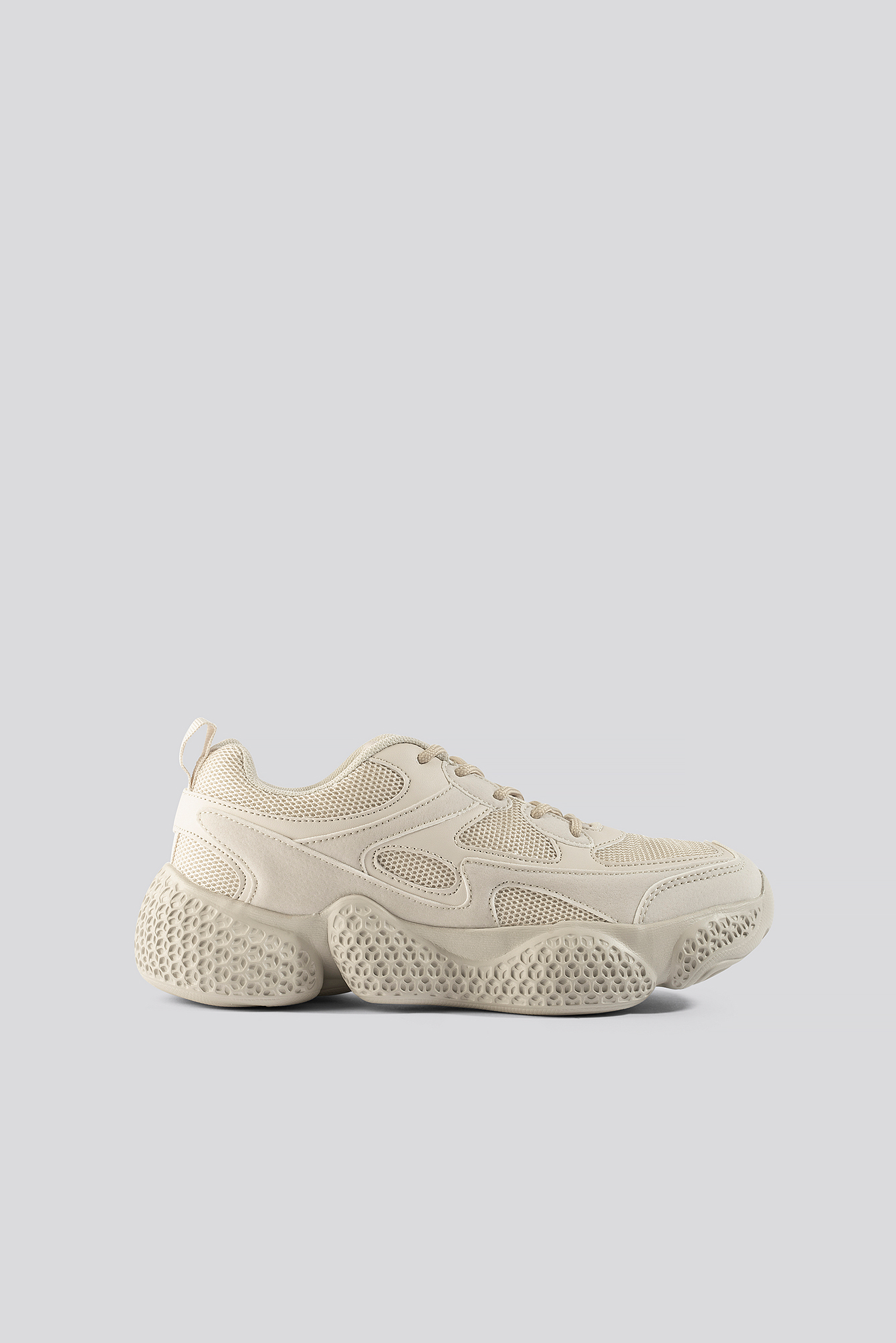 Patterned Wavy Sole Trainers Nude