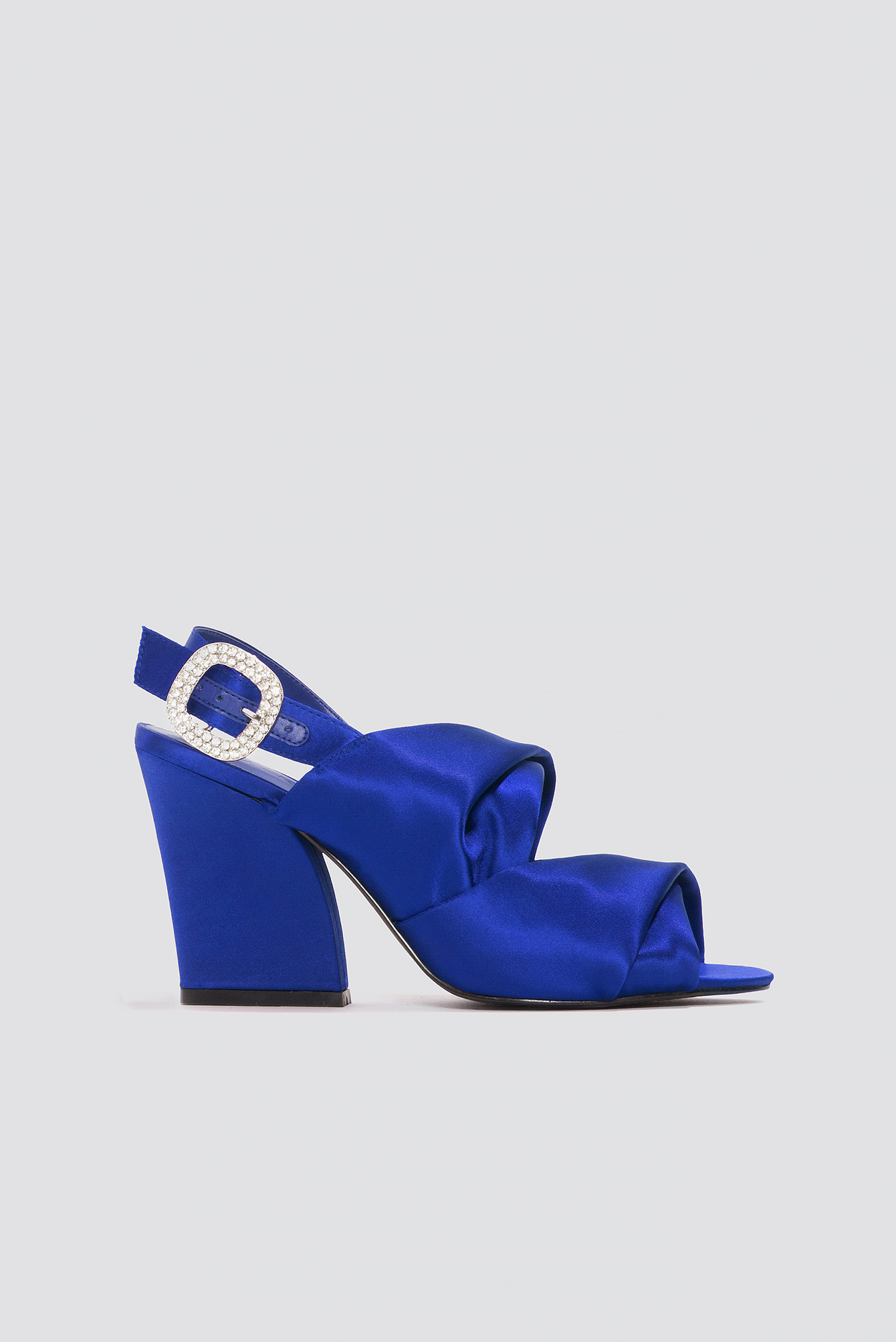 Peep Toe Block Sandals Cobalt