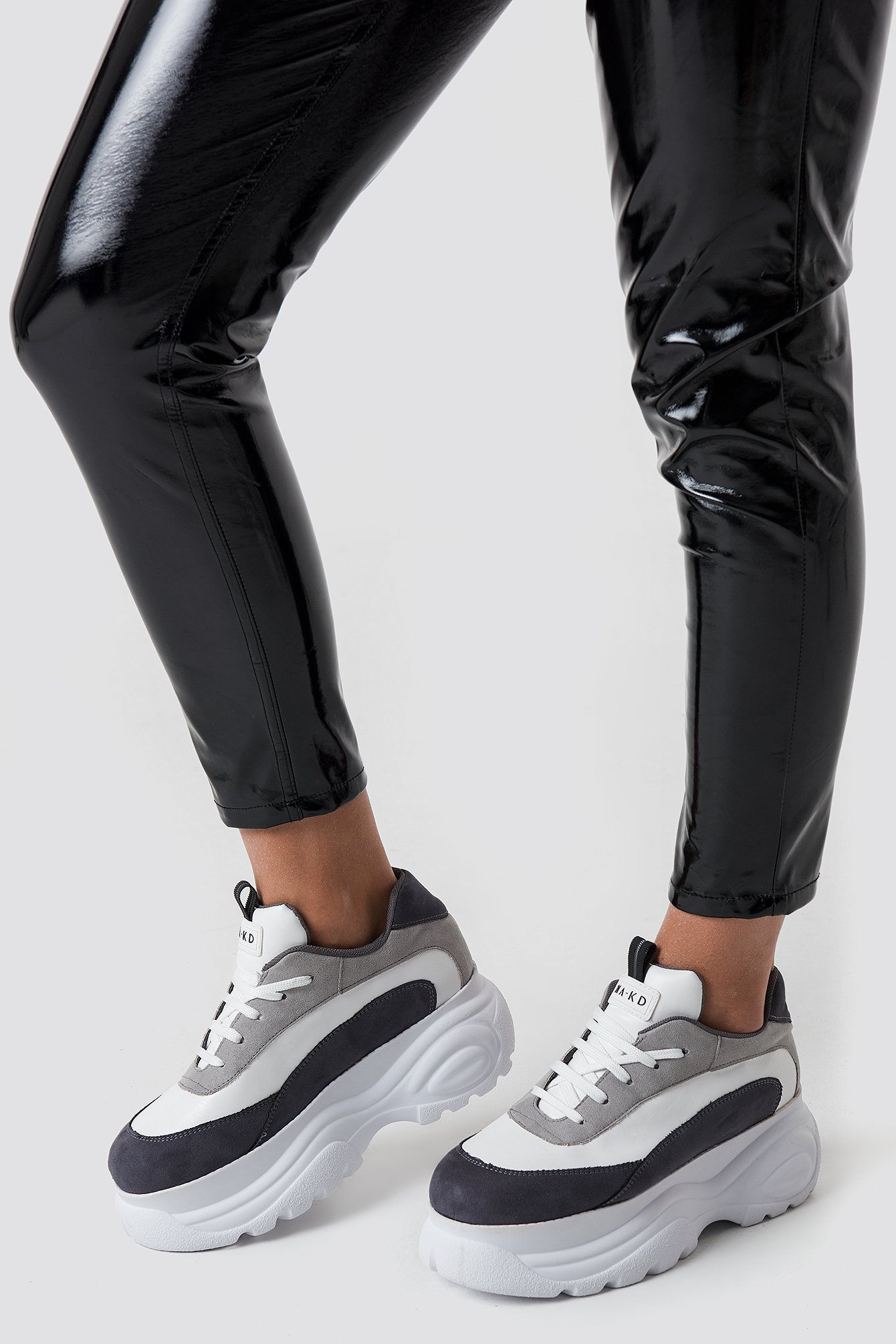 Na-kd Shoes  Platform Chunky Trainers - White,Grey
