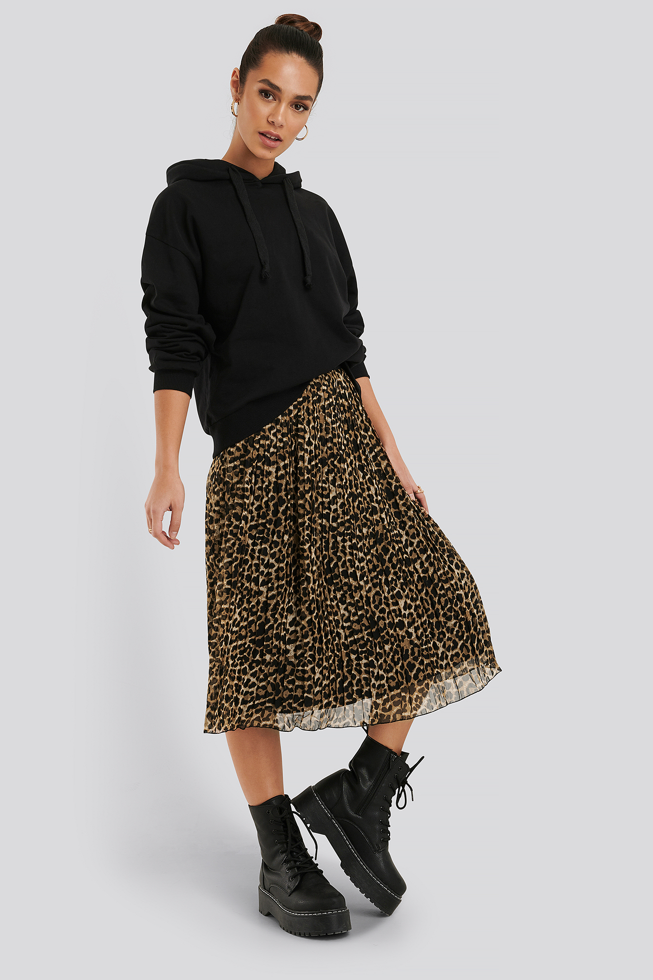 Pleated Midi Skirt Multicolor | na-kd.com