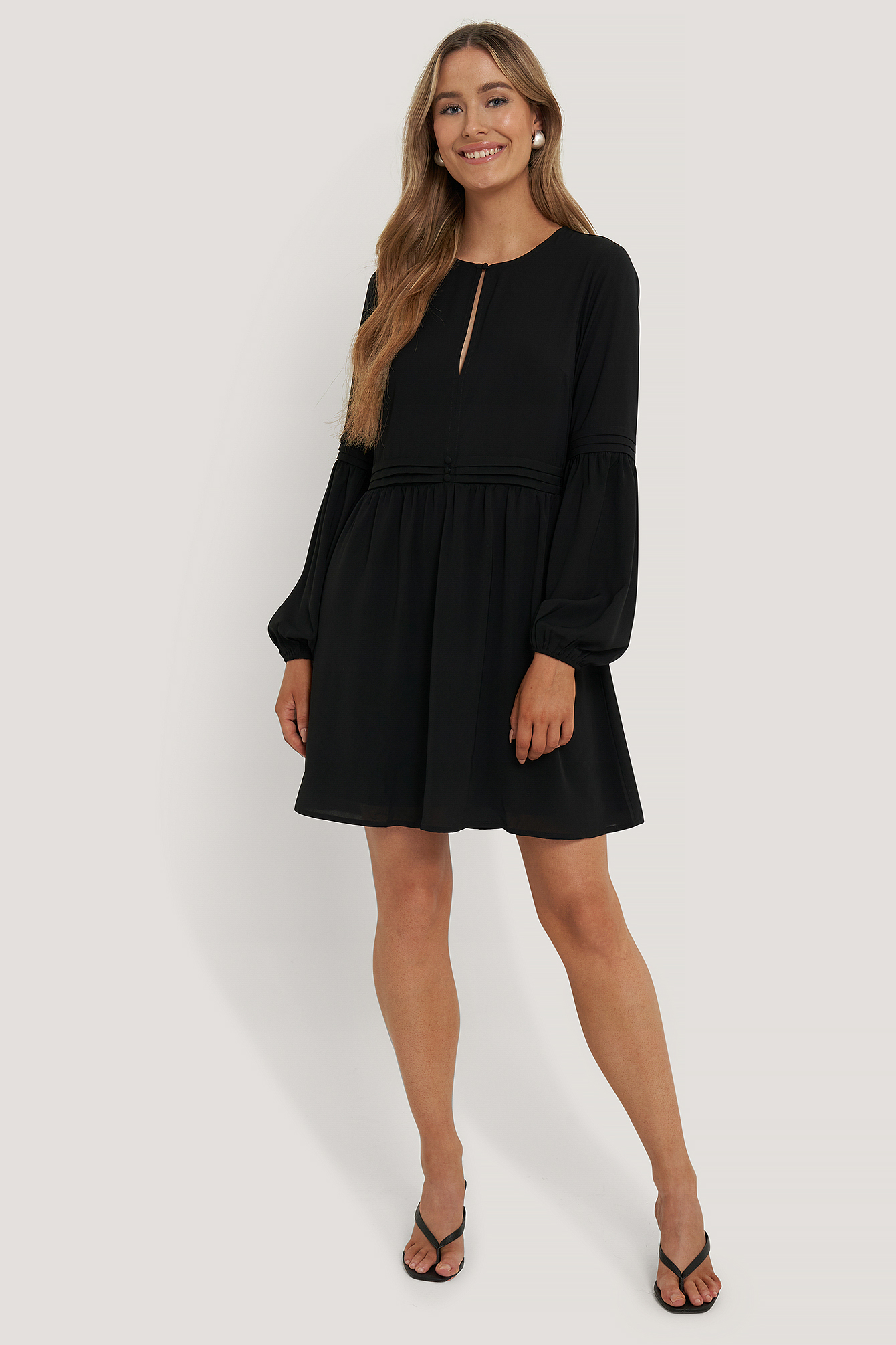 black flowy dress