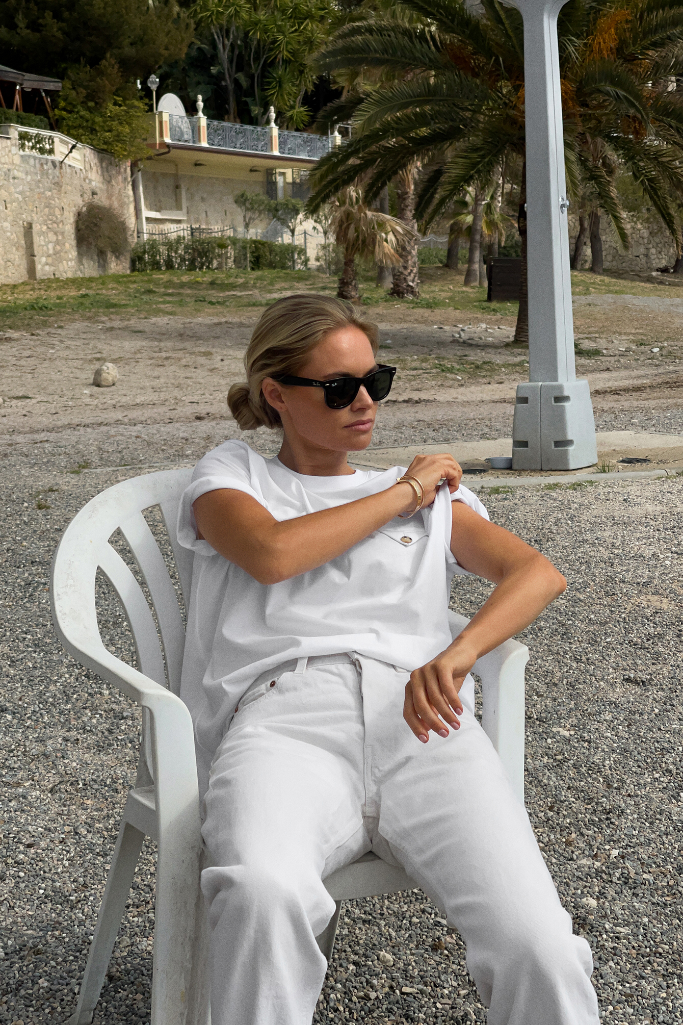 Pocket Detail T-shirt White | NA-KD