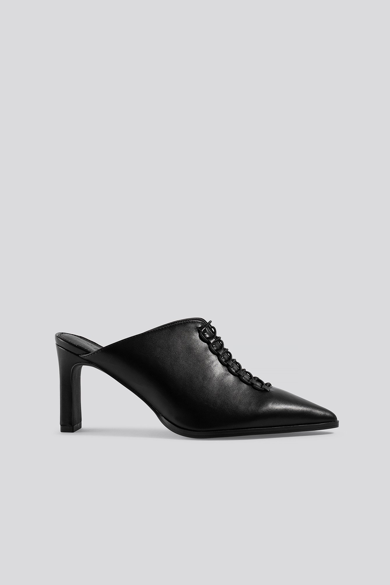 NA-KD Shoes Pointy Lace Up Mules - Black