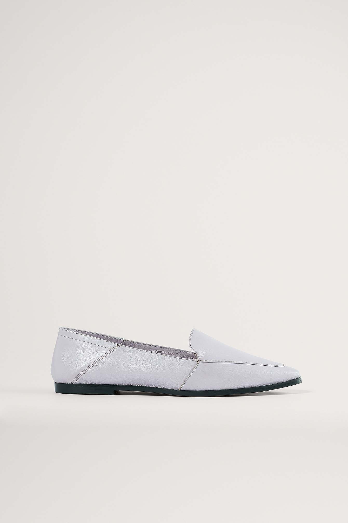 Pointy Leather Loafers Purple | NA-KD