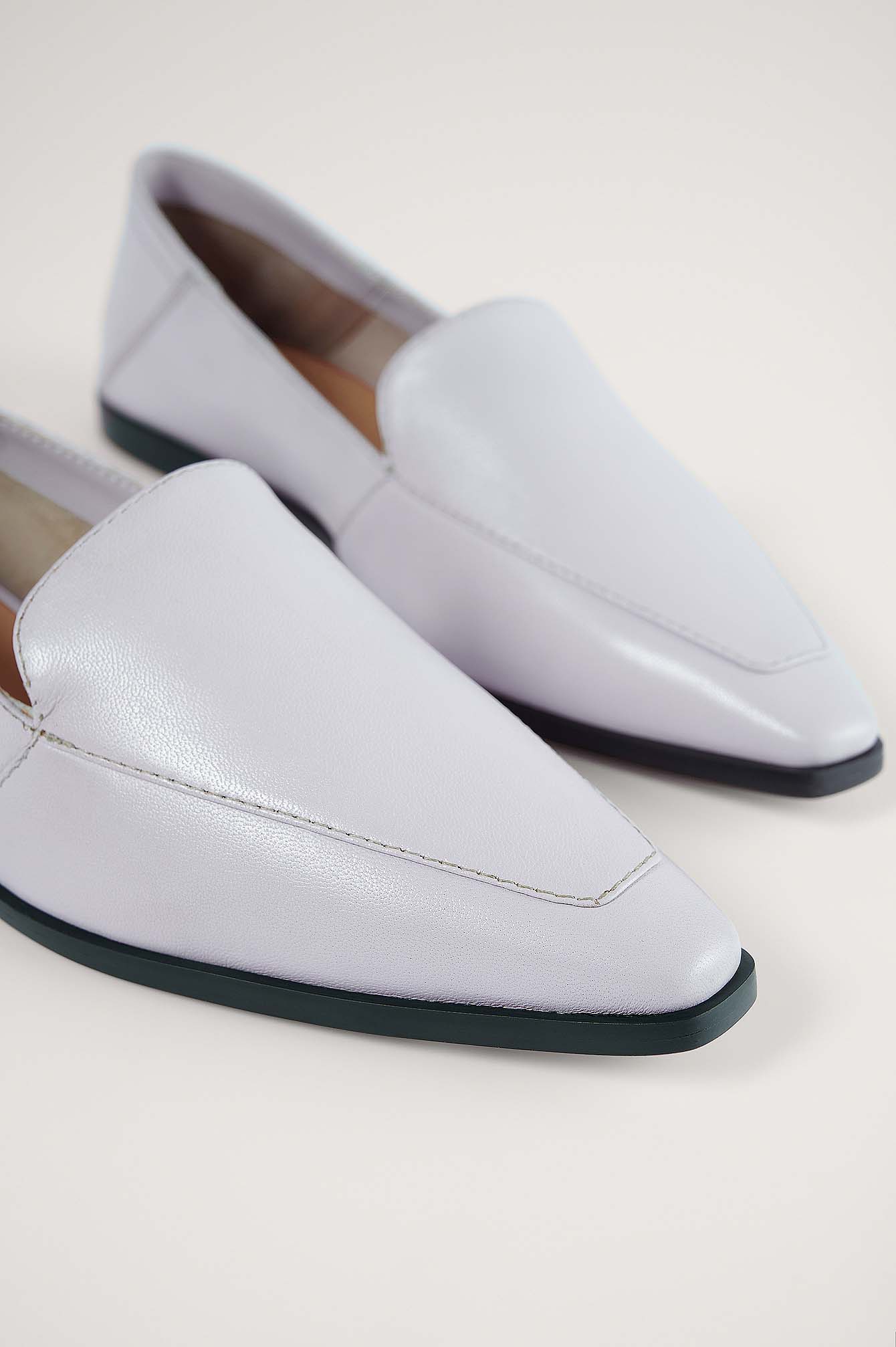 pointed leather loafers